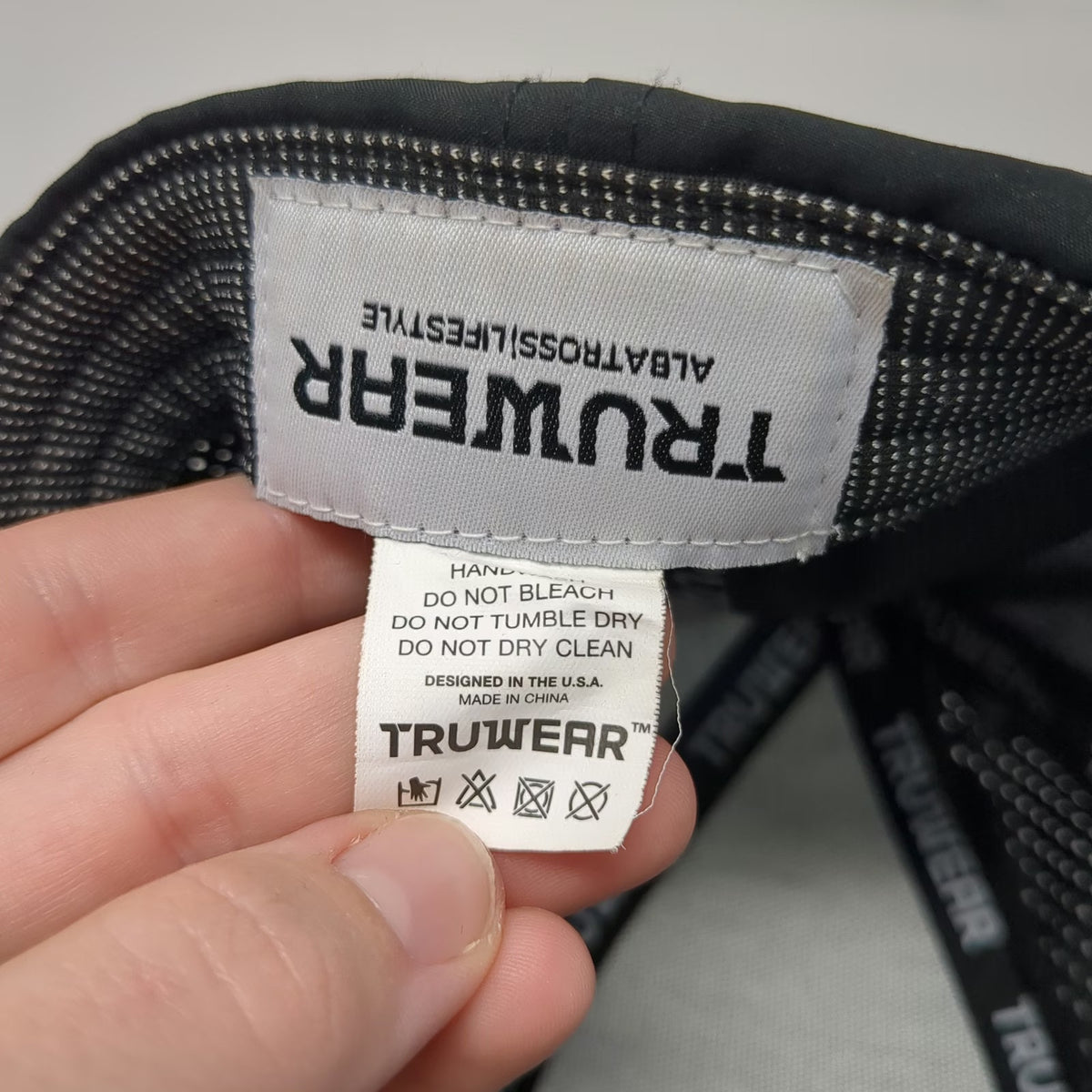 Truwear Snapback Black One Size ROVE Rubber Patch Laser Cut Performance Hat