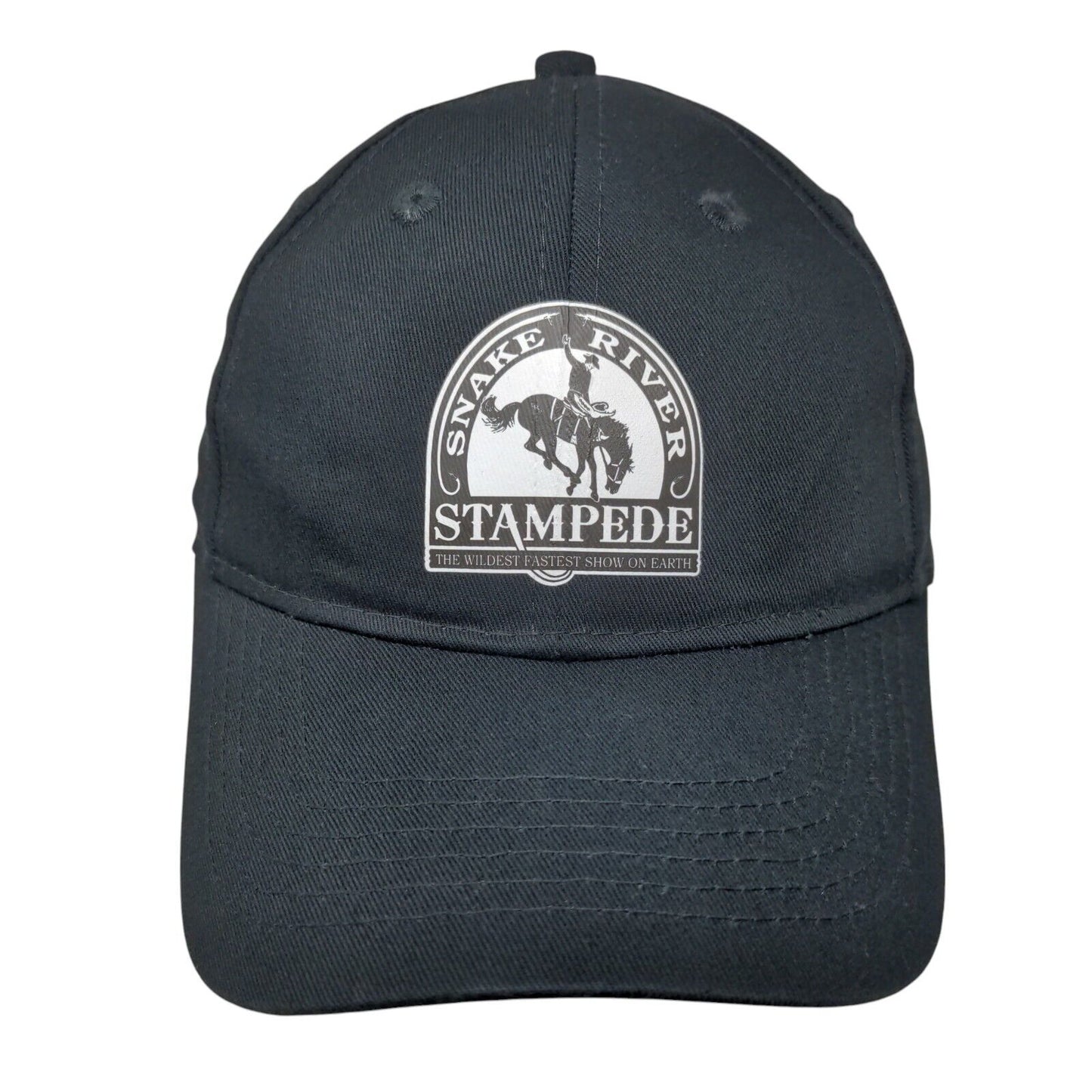 Snake River Stampede Youth Strapback Hat Black OS Adjustable Port & Company