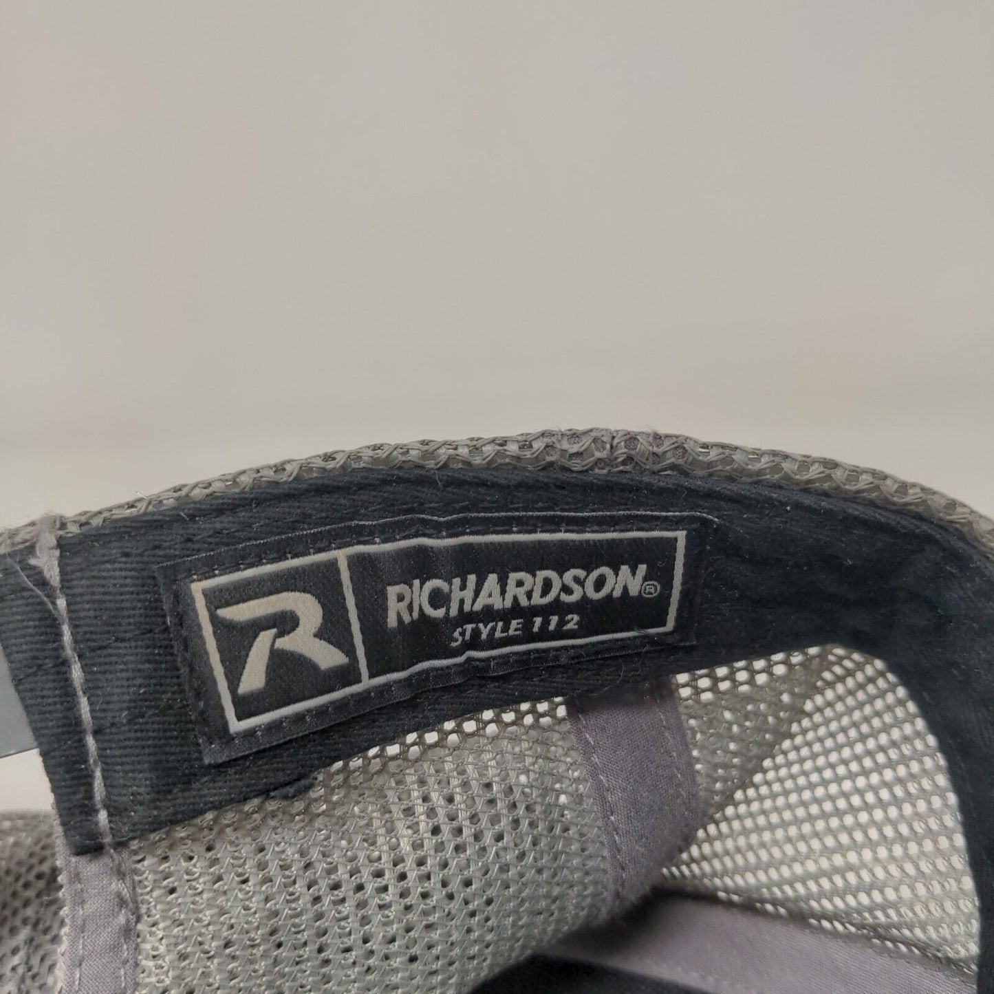 Richardson Men's Snapback Mesh Back Hat Black Gray Embroidered UP Logo #112