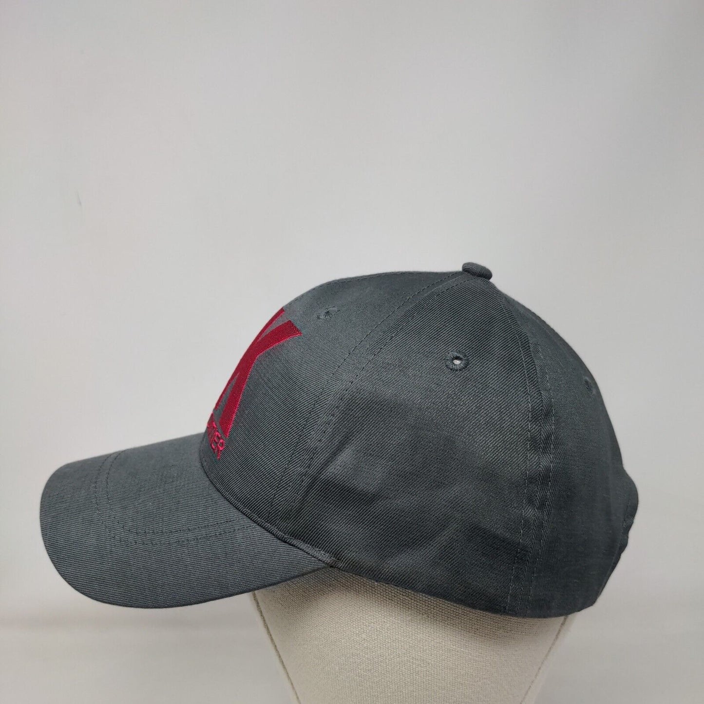 AK Last Frontier Strapback Hat Gray One Size Adjustable Embroidered