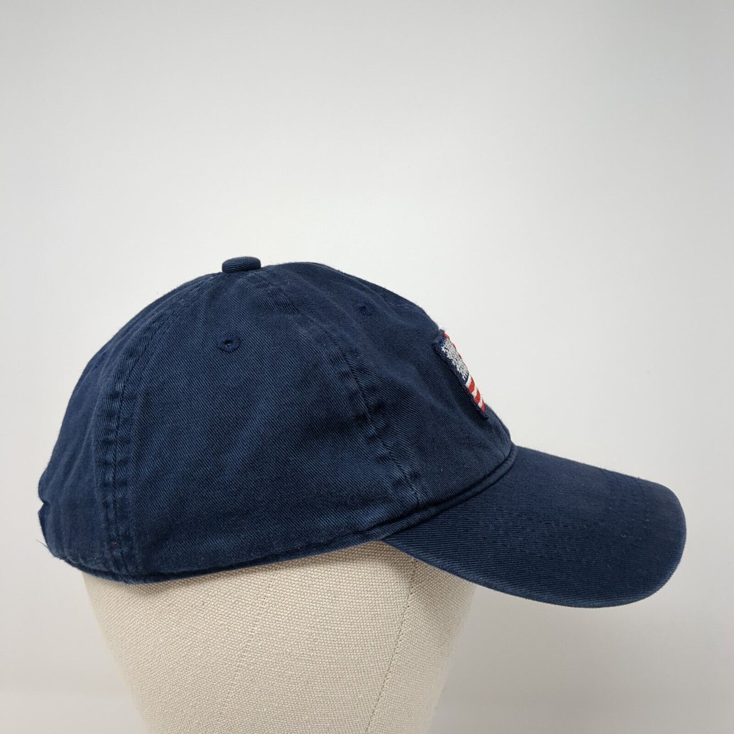USA Flag Slideback Hat Blue One Size Adjustable Embroidered Patriotic Old Navy