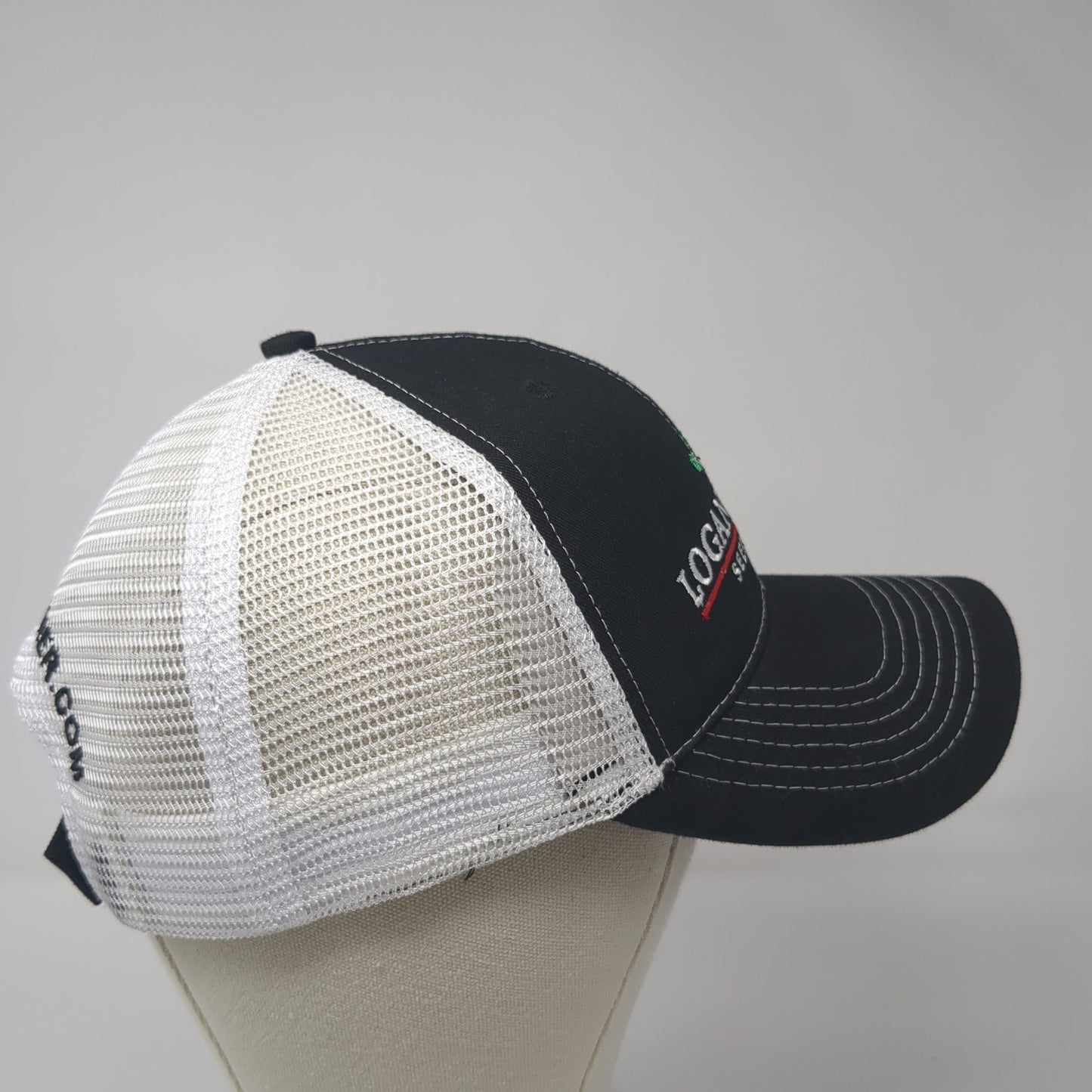 Logan Zenner Seeds Inc. Strapback Trucker Hat Black One Size Mesh Back