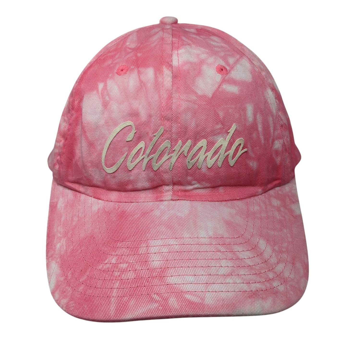 Colorado Strapback Hat Pink Tie Dye One Size Adjustable Cobra 6 Panel