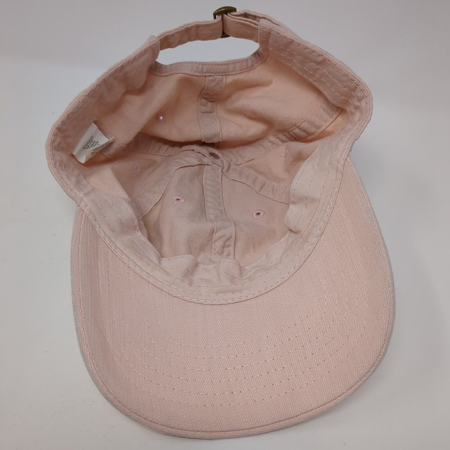 Unbranded Slideback Hat Pink One Size Adjustable Vented Holes 6 Panel Blank