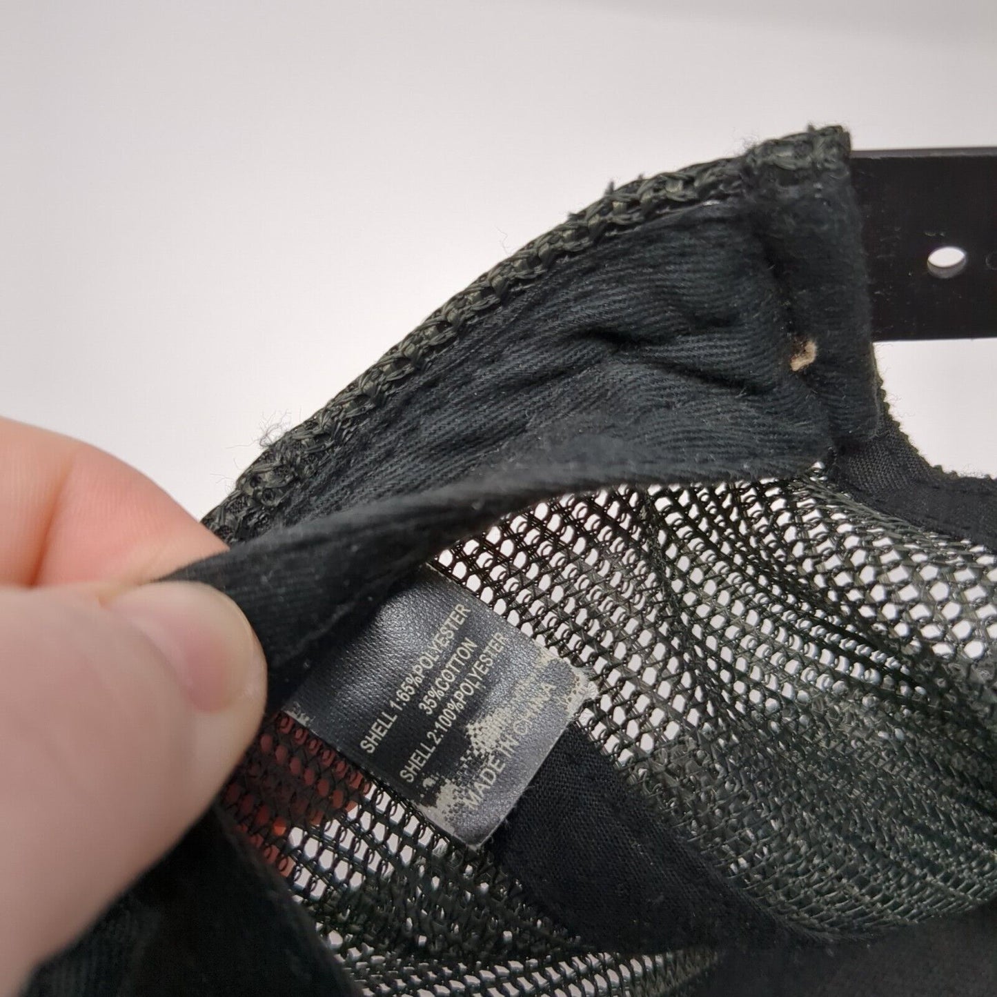 Burroughs Snapback Trucker Hat Black One Size Mesh Back Richardson