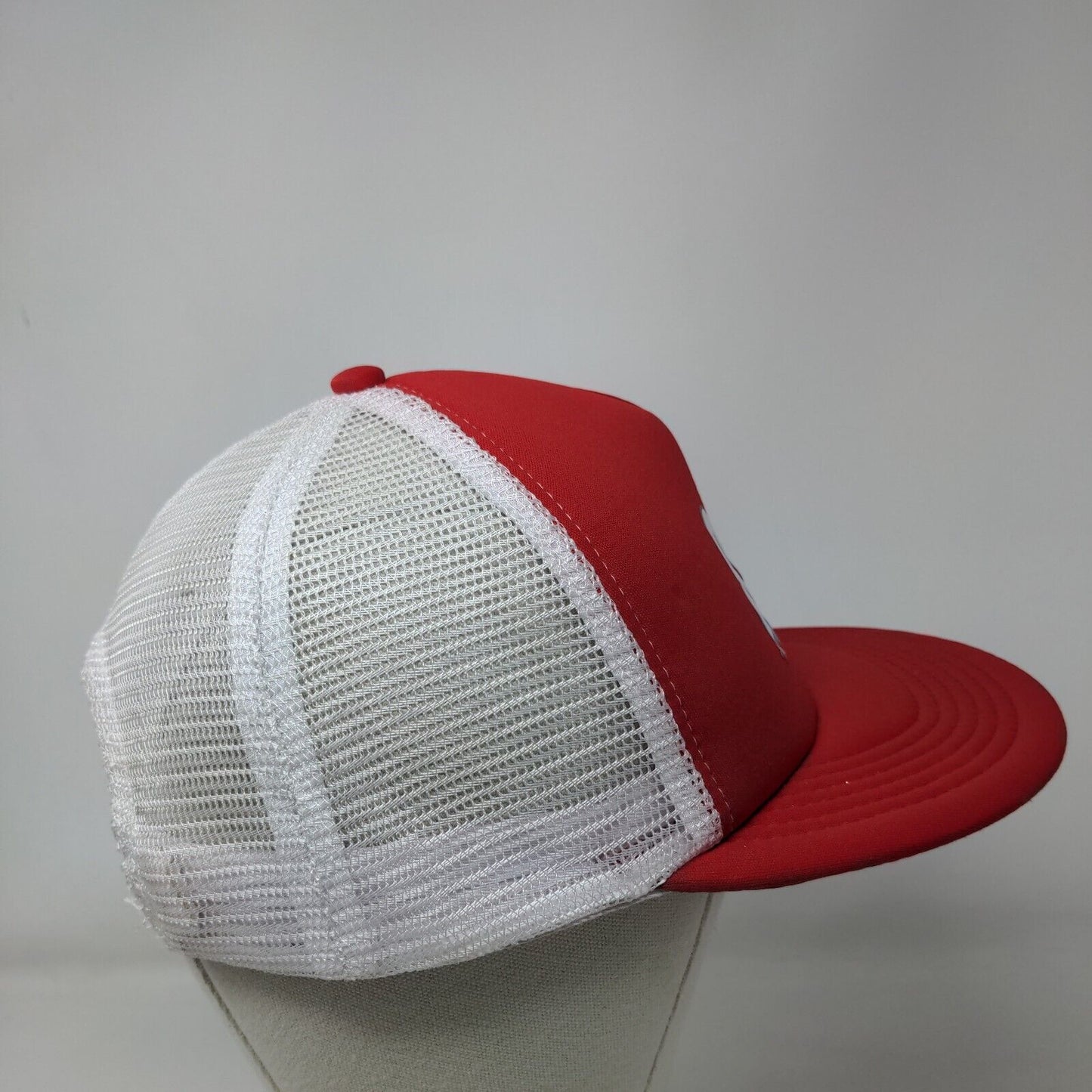 808 Boards Snapback Hat Red One Size Adjustable Mesh Back District Polyester