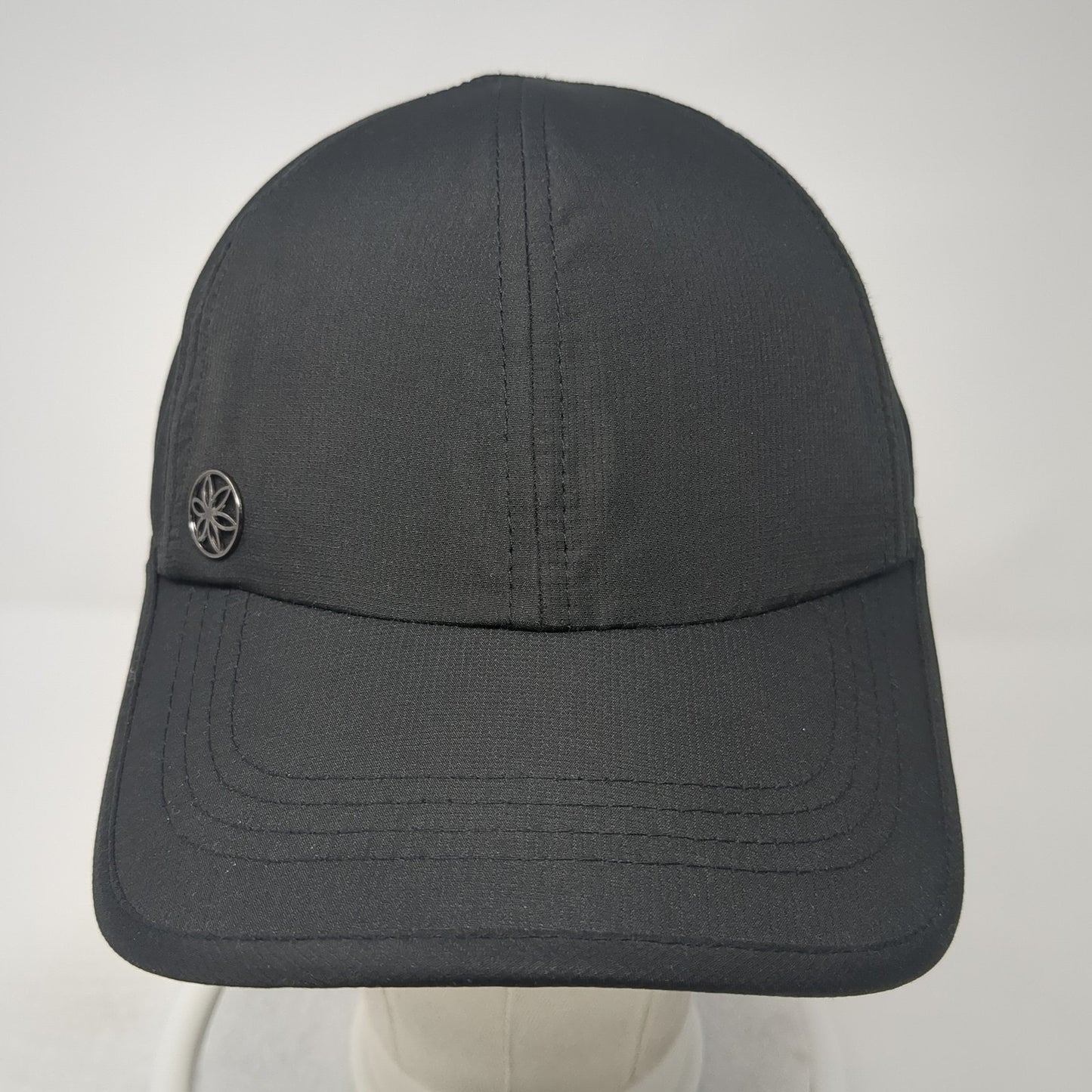 Gaiam Strapback Baseball Cap Black One Size Adjustable Lightweight 6 Panel