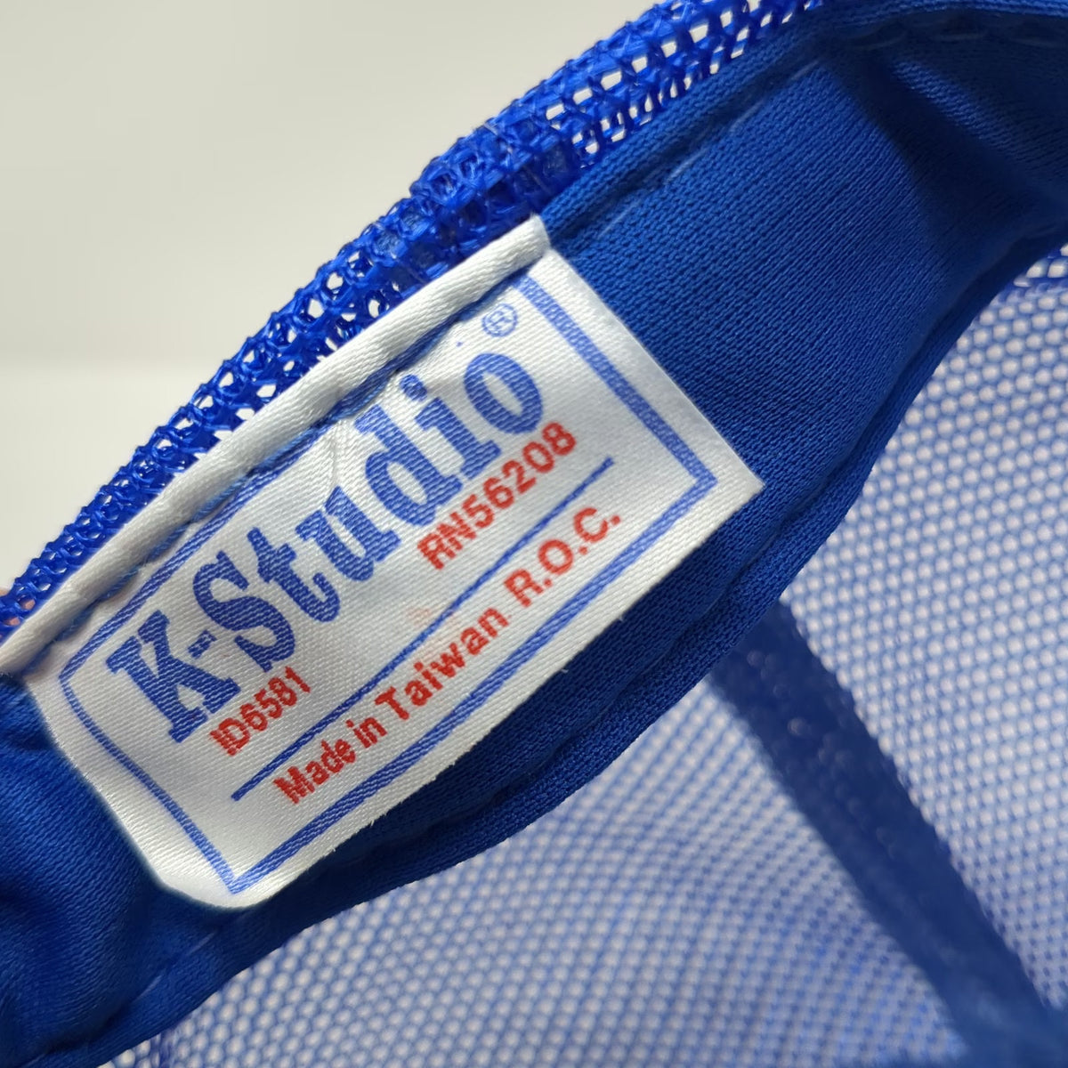 K-Studio Trucker Hat Blue Mesh Snapback Pioneer Wagon Logo Rope Trim Vintage