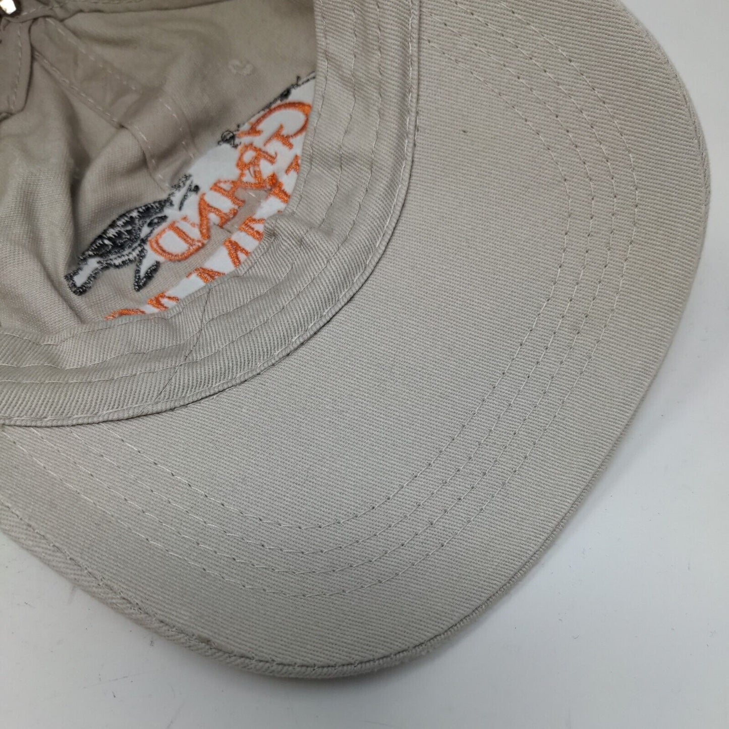 Grand Bahamas Turtle Strapback Hat Tan One Size Embroidered Adjustable