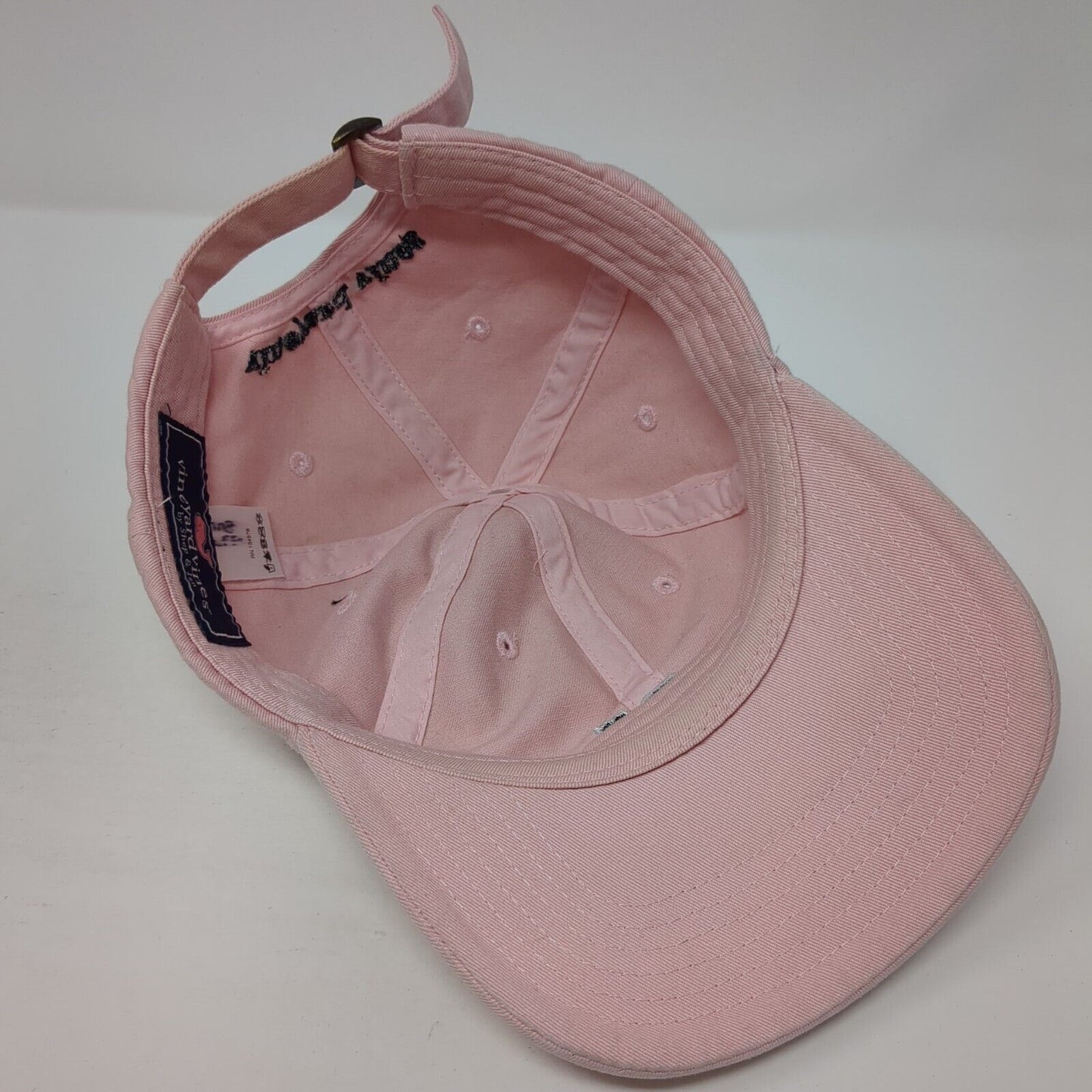 Vineyard Vines Whale Slideback Hat Pink One Size Adjustable 6 Panel