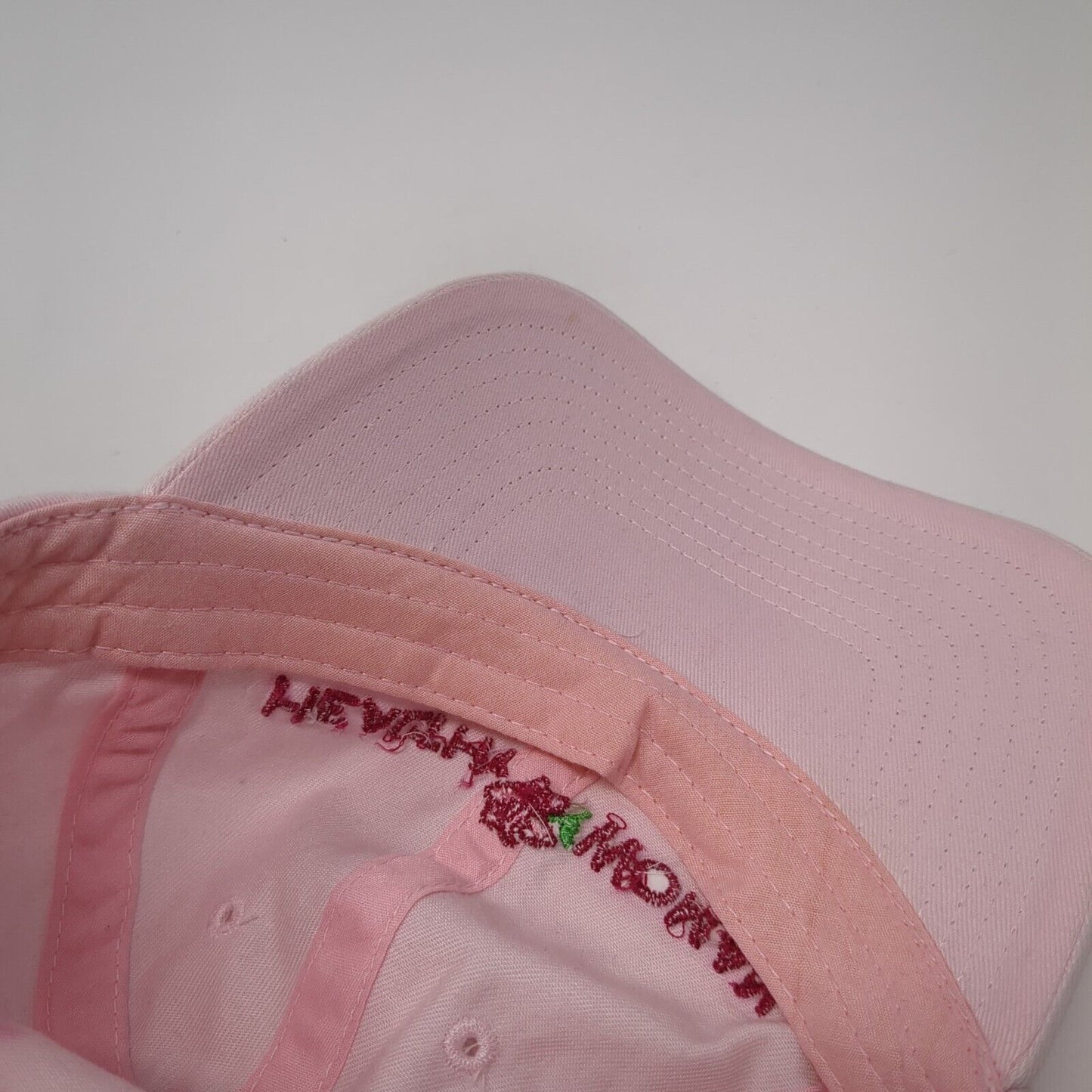 Healthy Woman Slideback Hat Pink One Size Solid Adjustable Embroidered