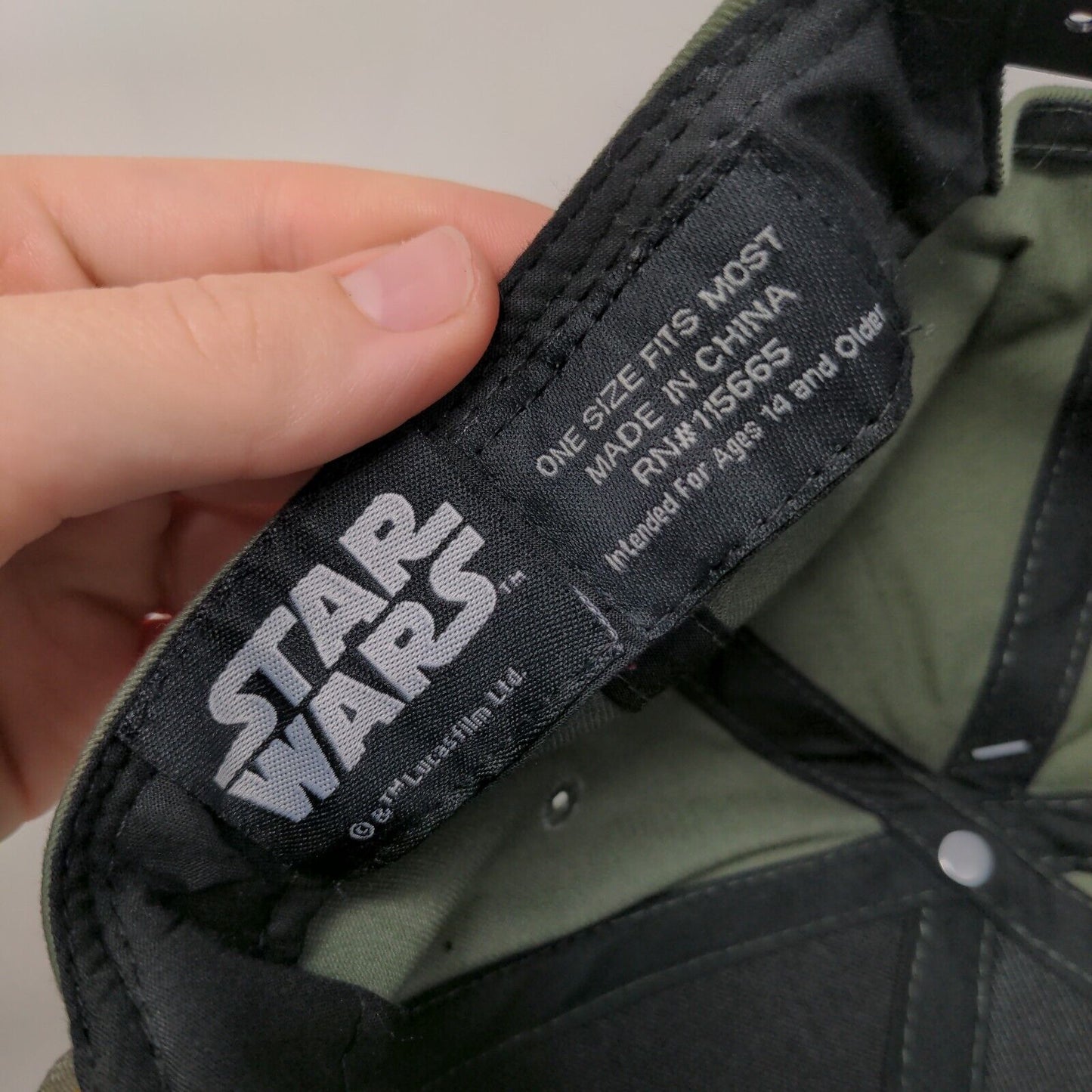 Star Wars Baby Yoda Snapback Hat Green OSFM Adjustable Embroidered W/Tags