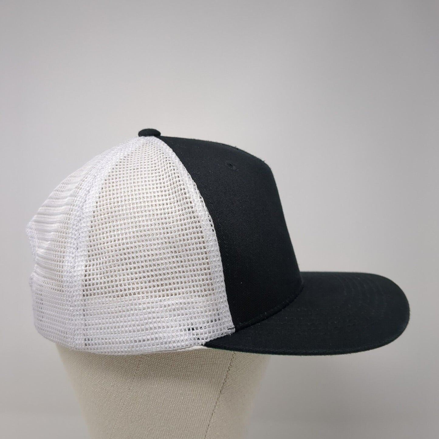 American Needle Snapback Trucker Hat Black One Size Mesh Back Logo