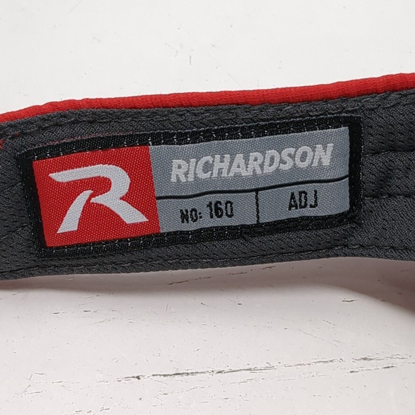 RJS Invitational Strapback Sun Visor Hat Red One Size Solid Richardson