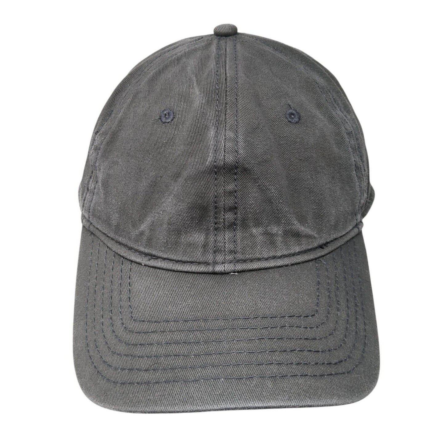 Ubranded Slideback Hat Gray One Size Adjustable Vented Holes 6 Panel Blank