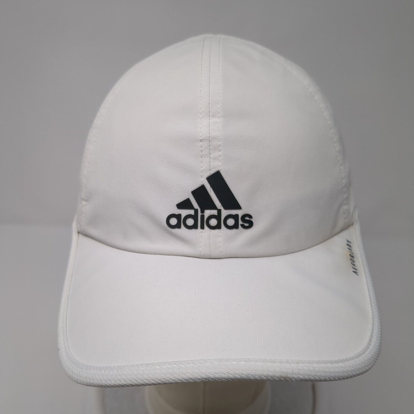 Adidas Aeroready Strapback Hat White One Size Adjustable 3 Stripes