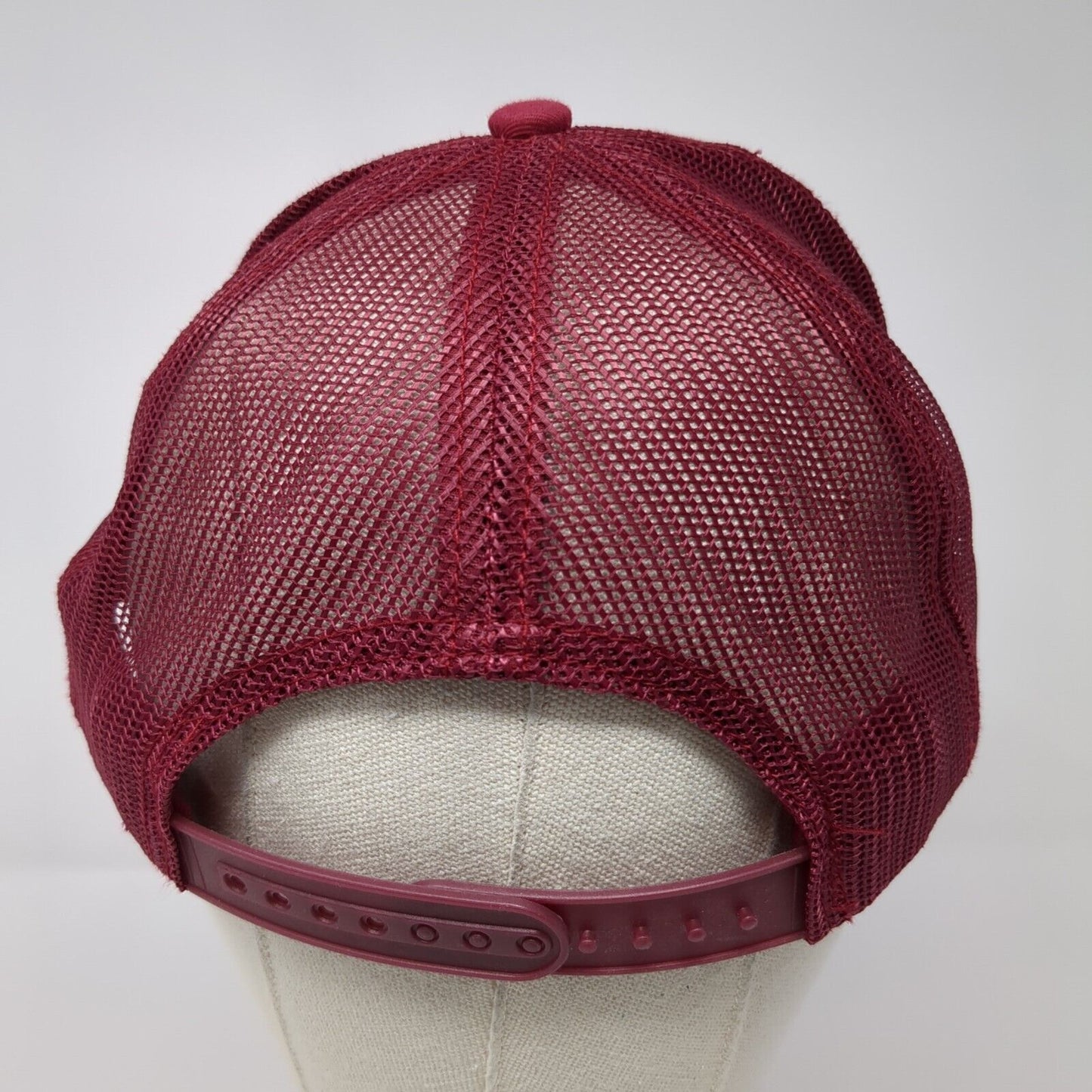Bass Pro Shops Gone Fishing Snapback Trucker Hat Red OSFM Mesh Back