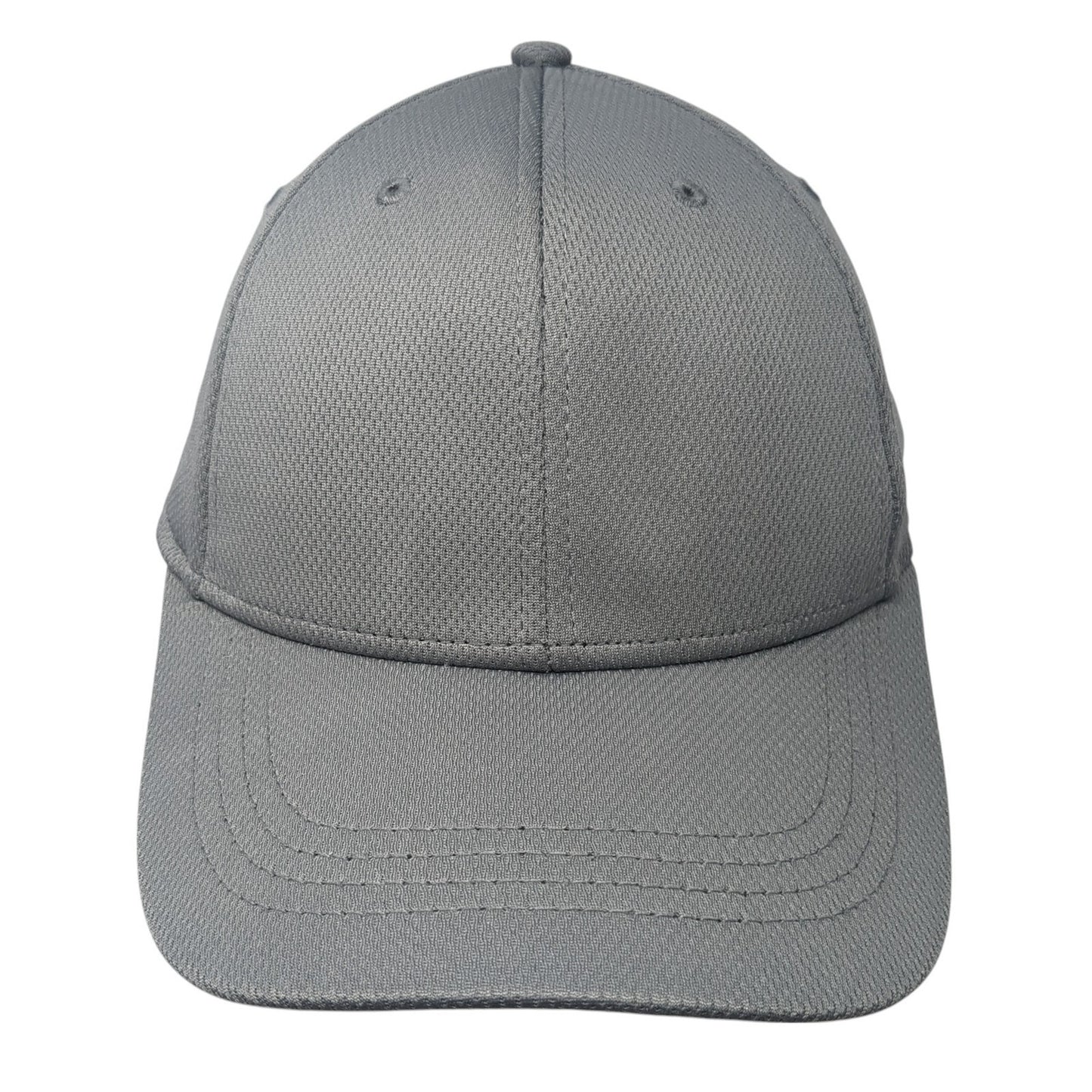 Athletic Works Fitted Hat Gray XL Solid Stretch Vent Holes Outdoor Blank