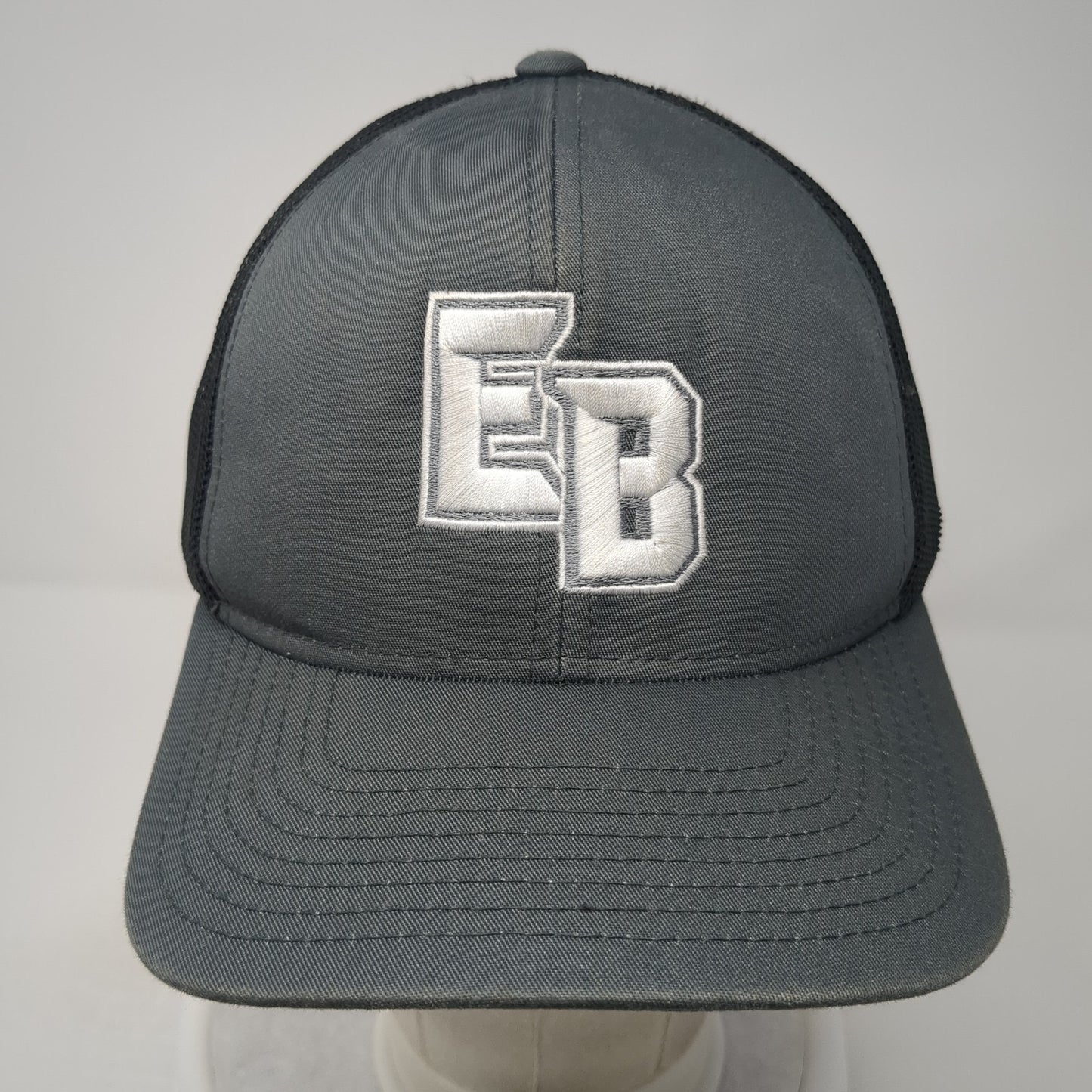 EB Snapback Trucker Hat Gray OS Adjustable Embroidered Mesh Pacific Headwear