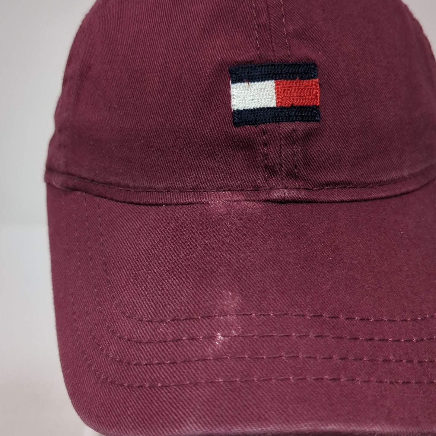 Tommy Hilfiger Logo Slideback Hat Red One Size Embroidered Outdoor