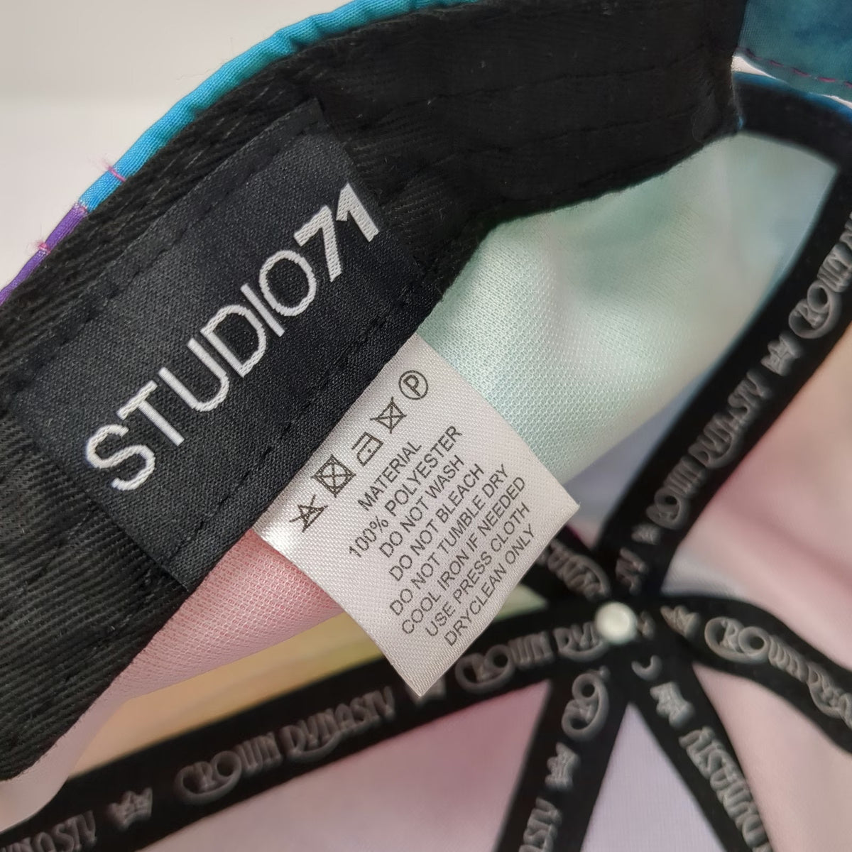Studio71 Baseball Cap Pink Blue One Size Tie Dye Love Wins Rainbow Pride Hat