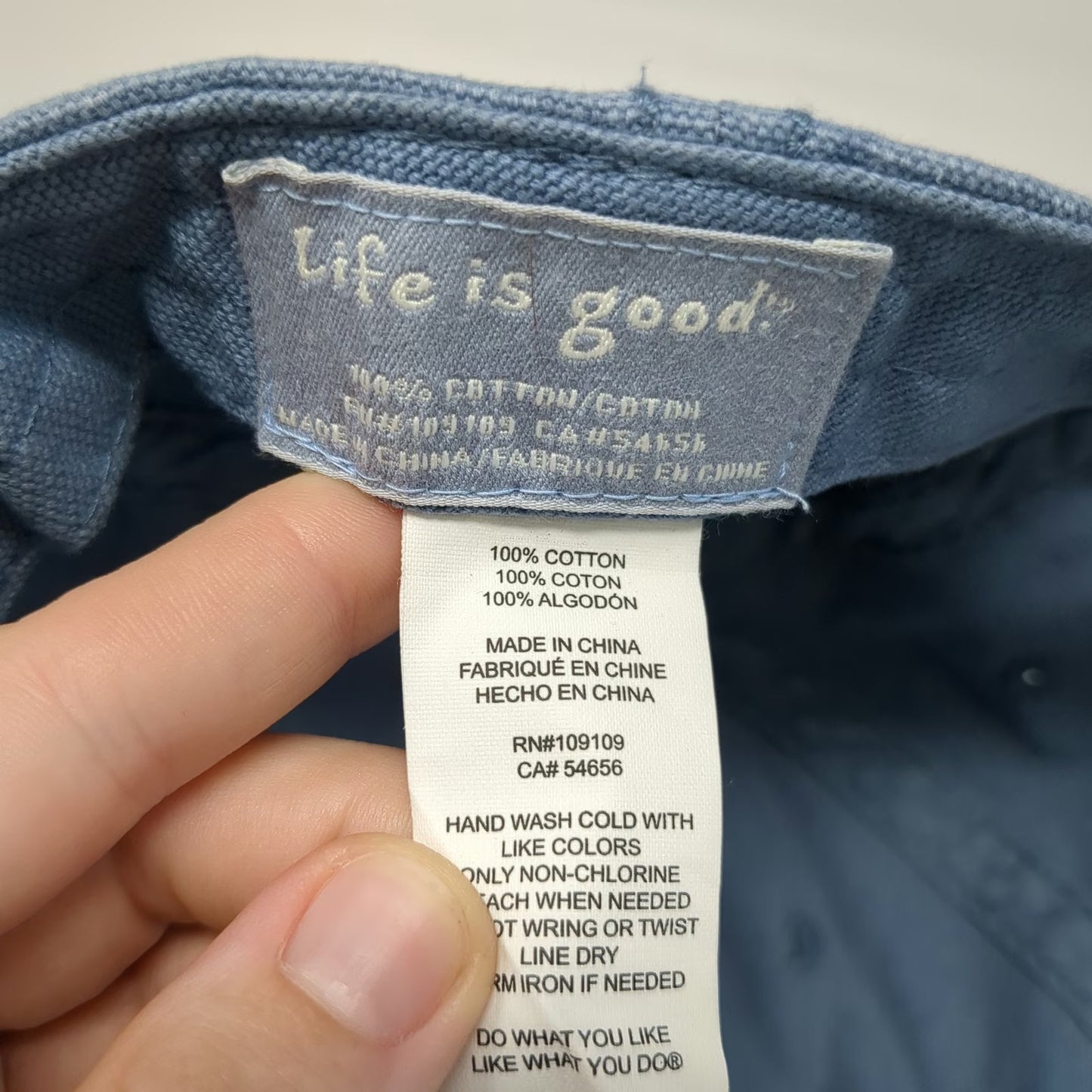 Life is Good Baseball Cap Blue One Size Gotta Run Shoe Embroidered Cotton Hat