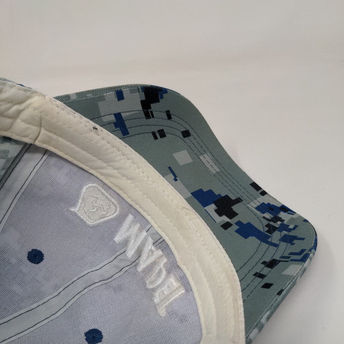MAPEI Strapback Hat Blue Digital Camo One Size Embroidered Adjustable