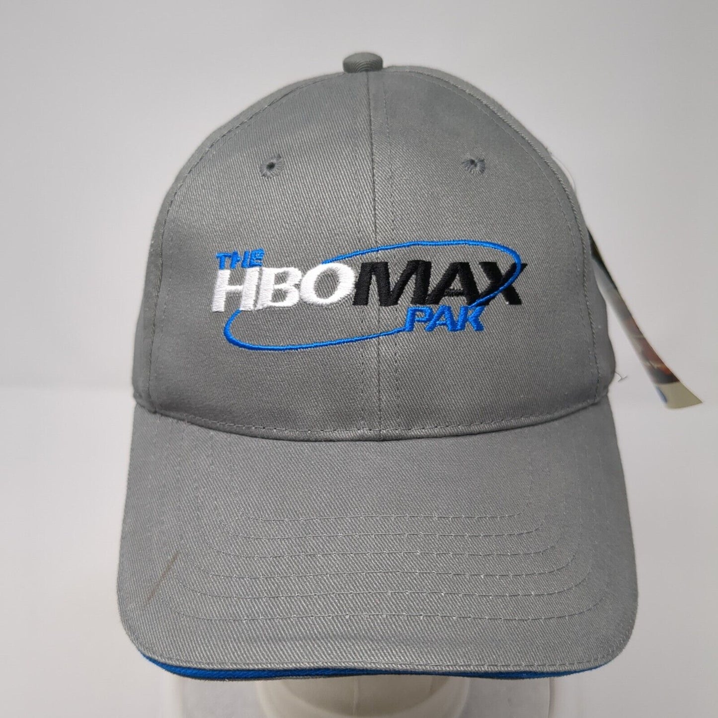 The HBO Max Pak Slideback Hat Gray OS Adjustable Embroidered W/Tags Cotton