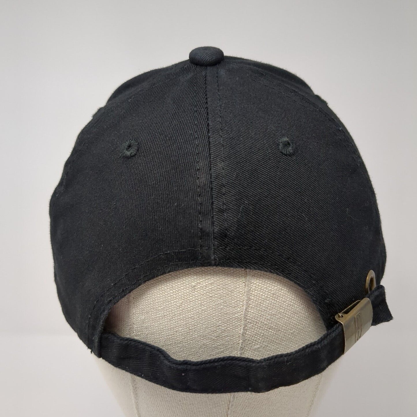 Lincoln Slideback Hat Black 58cm Adjustable Embroidered 6 Panel Solid