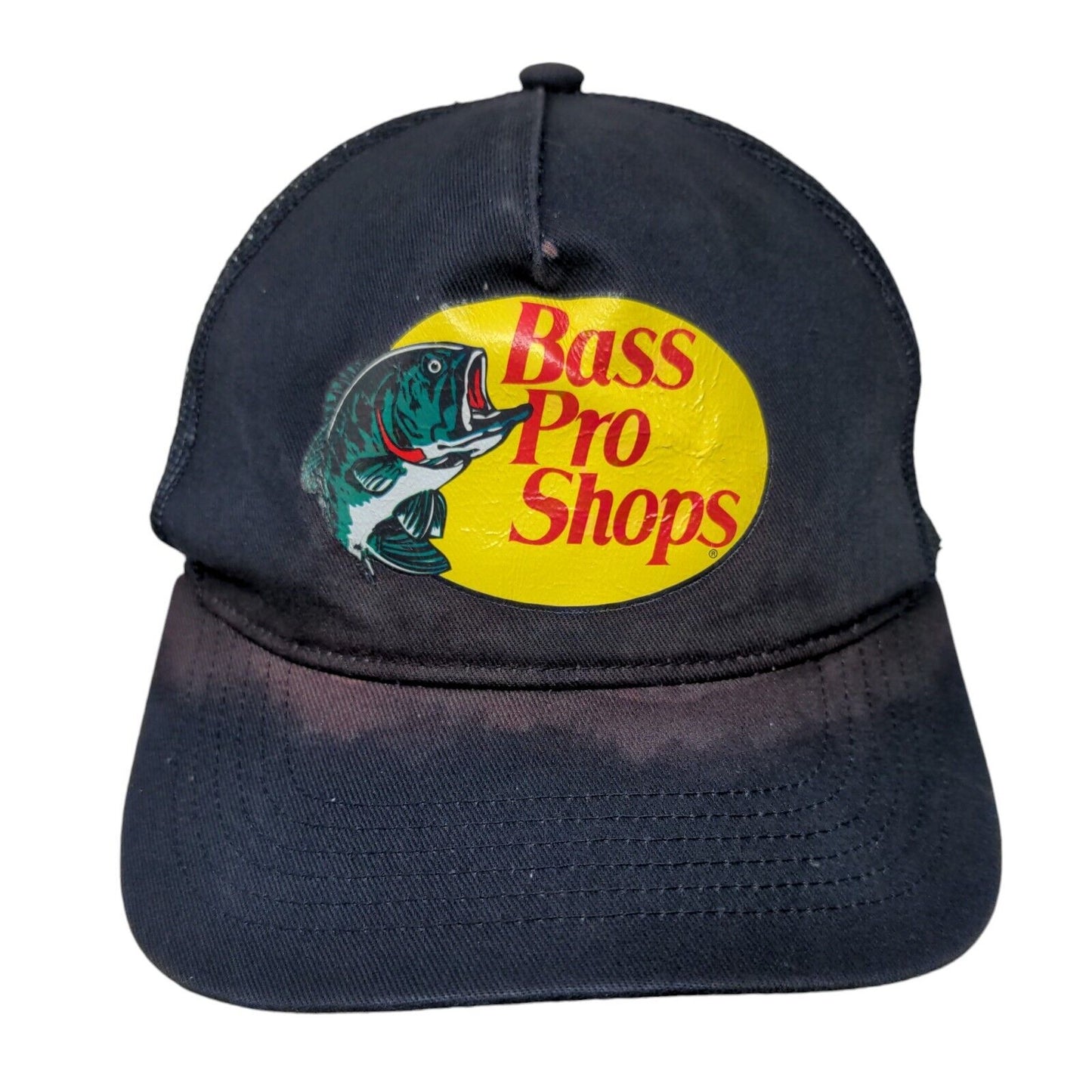 Bass Pro Shops Snapback Trucker Hat Blue OSFM Adjustable Mesh Back Gone Fishing