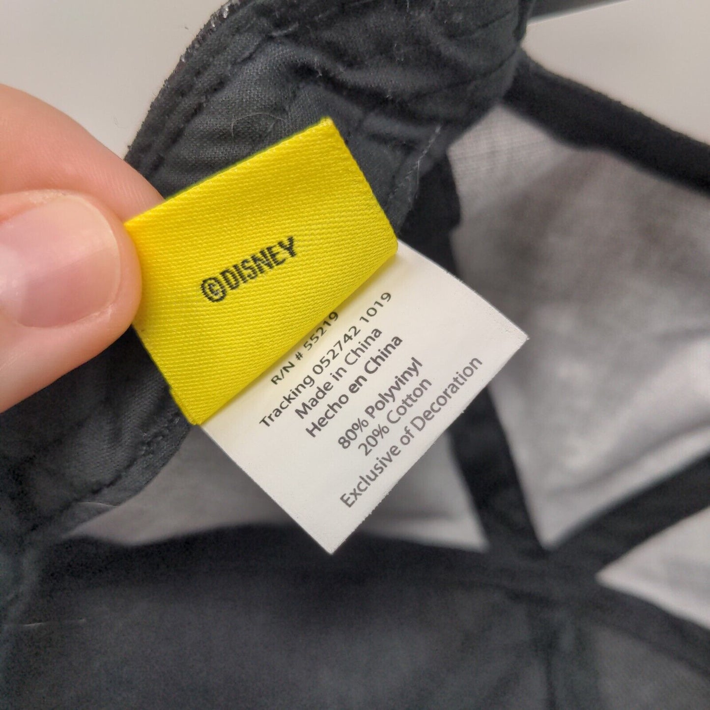 Minnie Mouse Ears Snapback Hat Black One Size Shiny Bow Disney