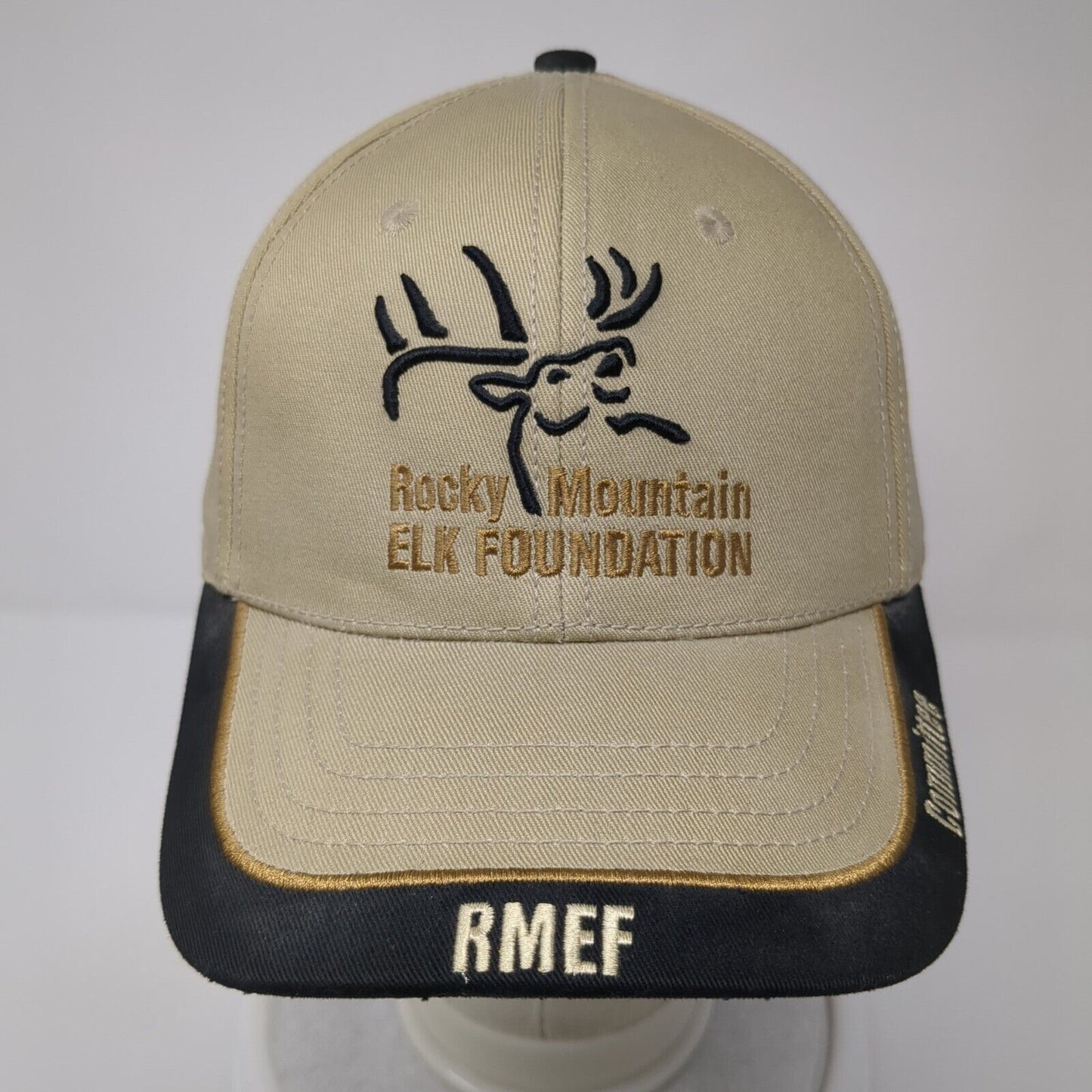 Rocky Mountain Elk Foundation Committee Slideback Hat Tan OS Adjustable Cotton