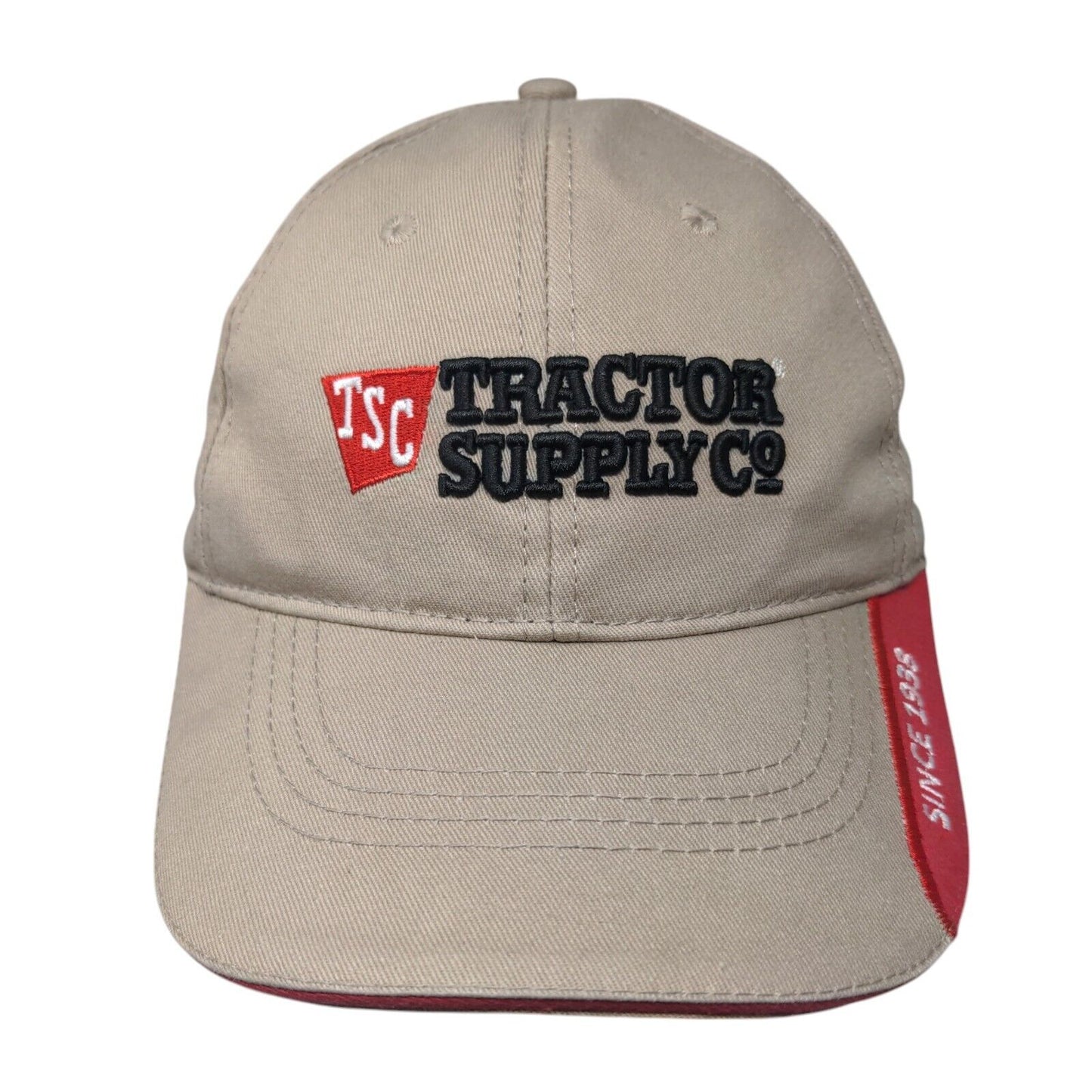 Tractor Supply Co. Since 1938 Slideback Hat Tan OS Adjustable 6 Panel Cotton