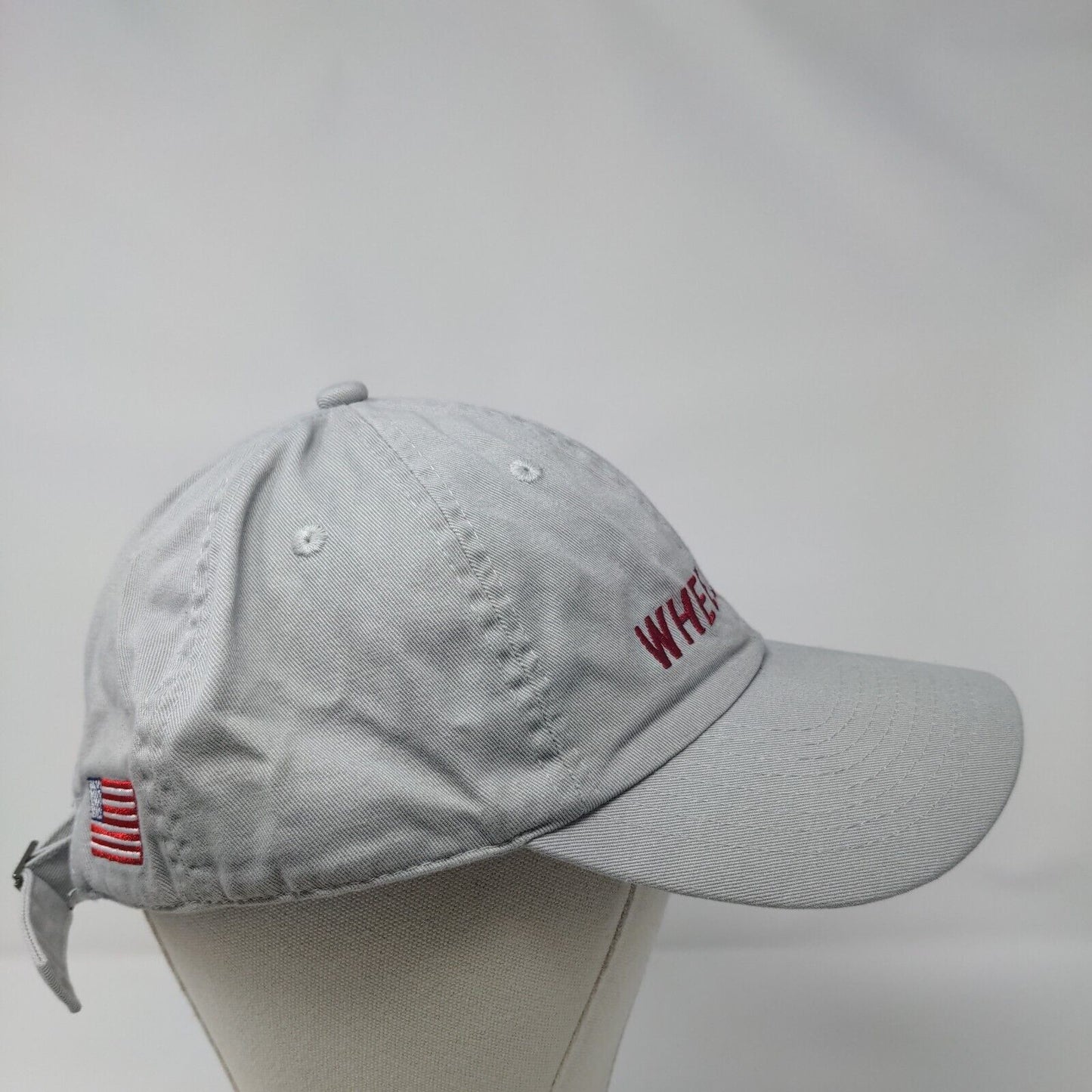 Wheels Up 8760 Slideback Hat Gray OSFA Adjustable Patriotic 6 Panel Cotton