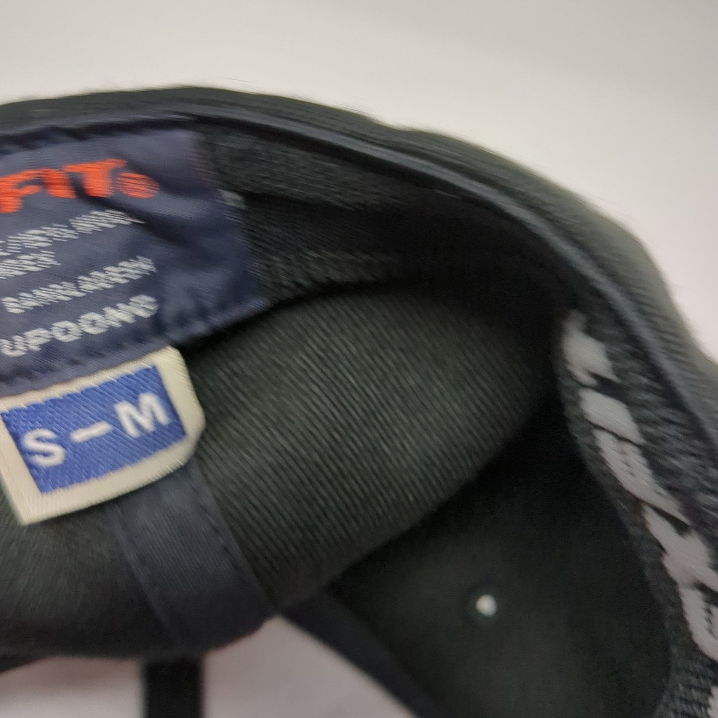 Archive Finishing Fitted Hat Black Medium Embroidered Logo Flexfit