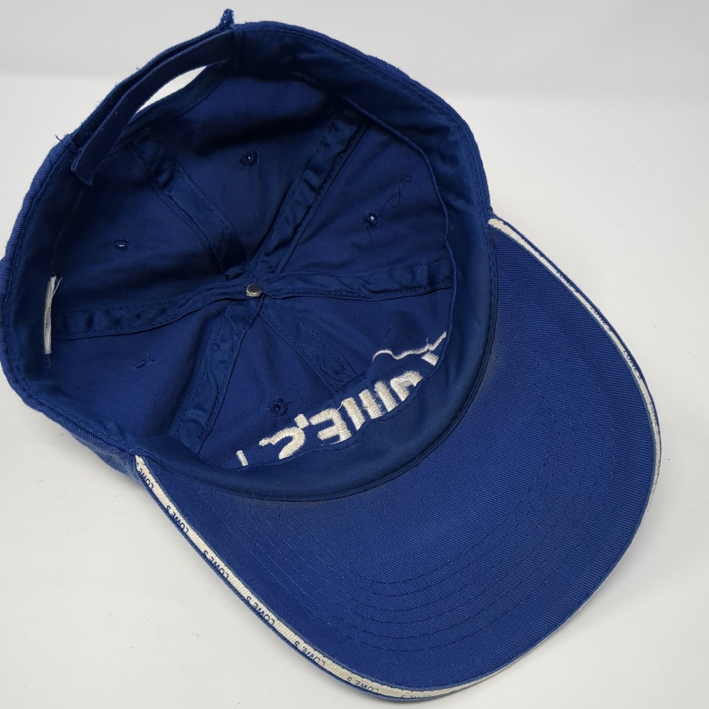 Lowe's Strapback Hat Blue One Size Adjustable Embroidered Vent Holes