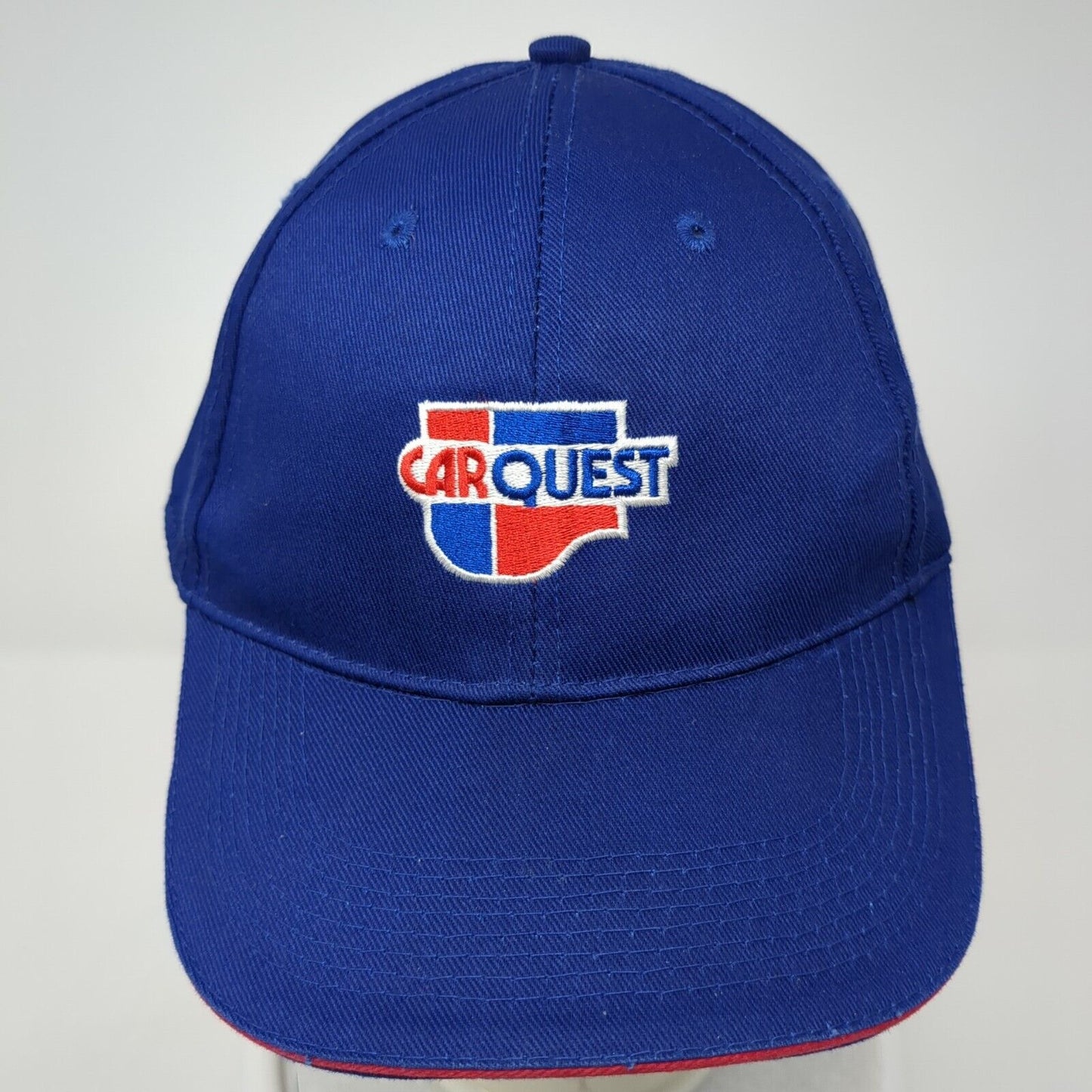 Carquest Slideback Hat Blue One Size Adjustable Embroidered Vented Holes 6 Panel