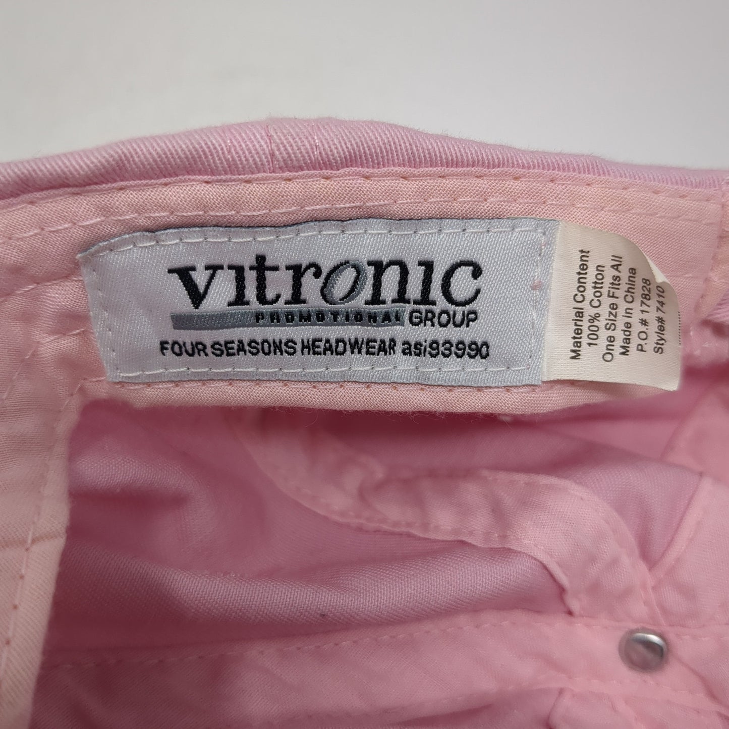 Unbeatable Pink Ribbon Cancer Awareness Baseball Cap Pink OS Adjustable Vitronic