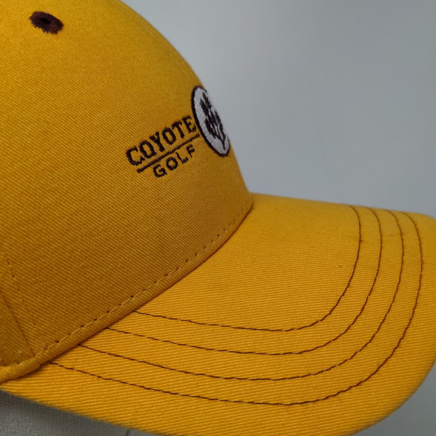 Coyote Springs Golf Club Strapback Hat Yellow One Size Embroidered
