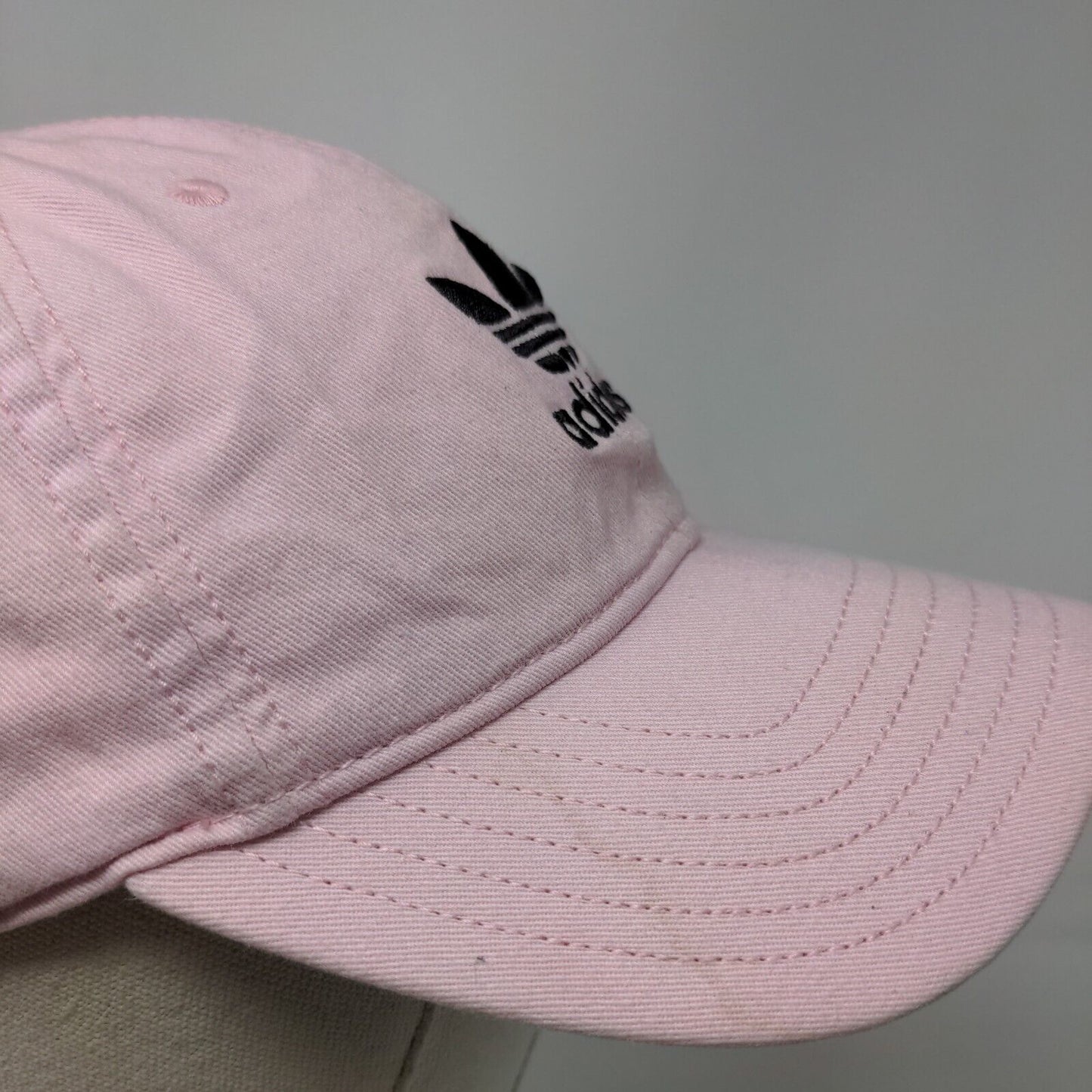 Adidas Slideback Hat Pink OSFW One Size Adjustable Embroidered Trefoil Cotton