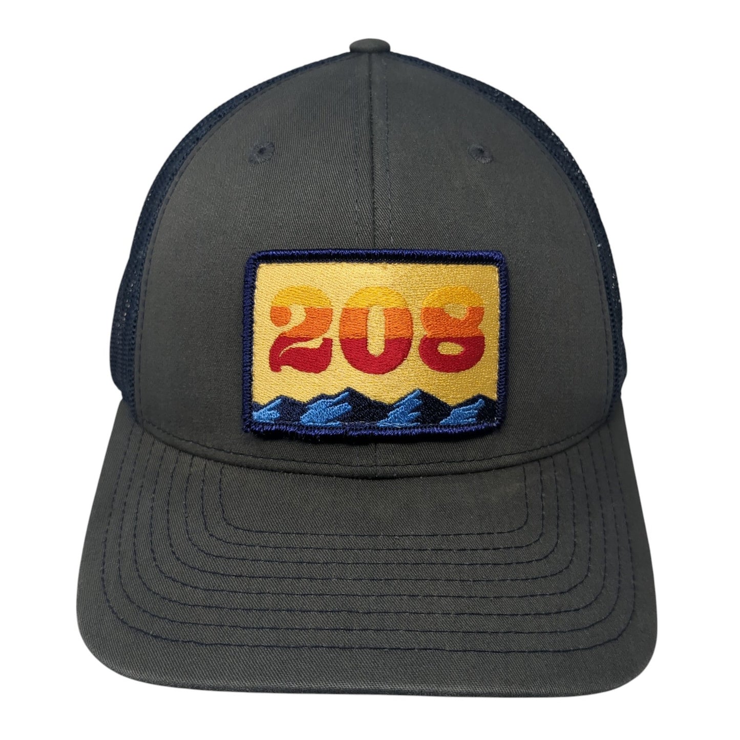 208 Patch Snapback Mesh Back Trucker Hat Multicolor One Size Richardson