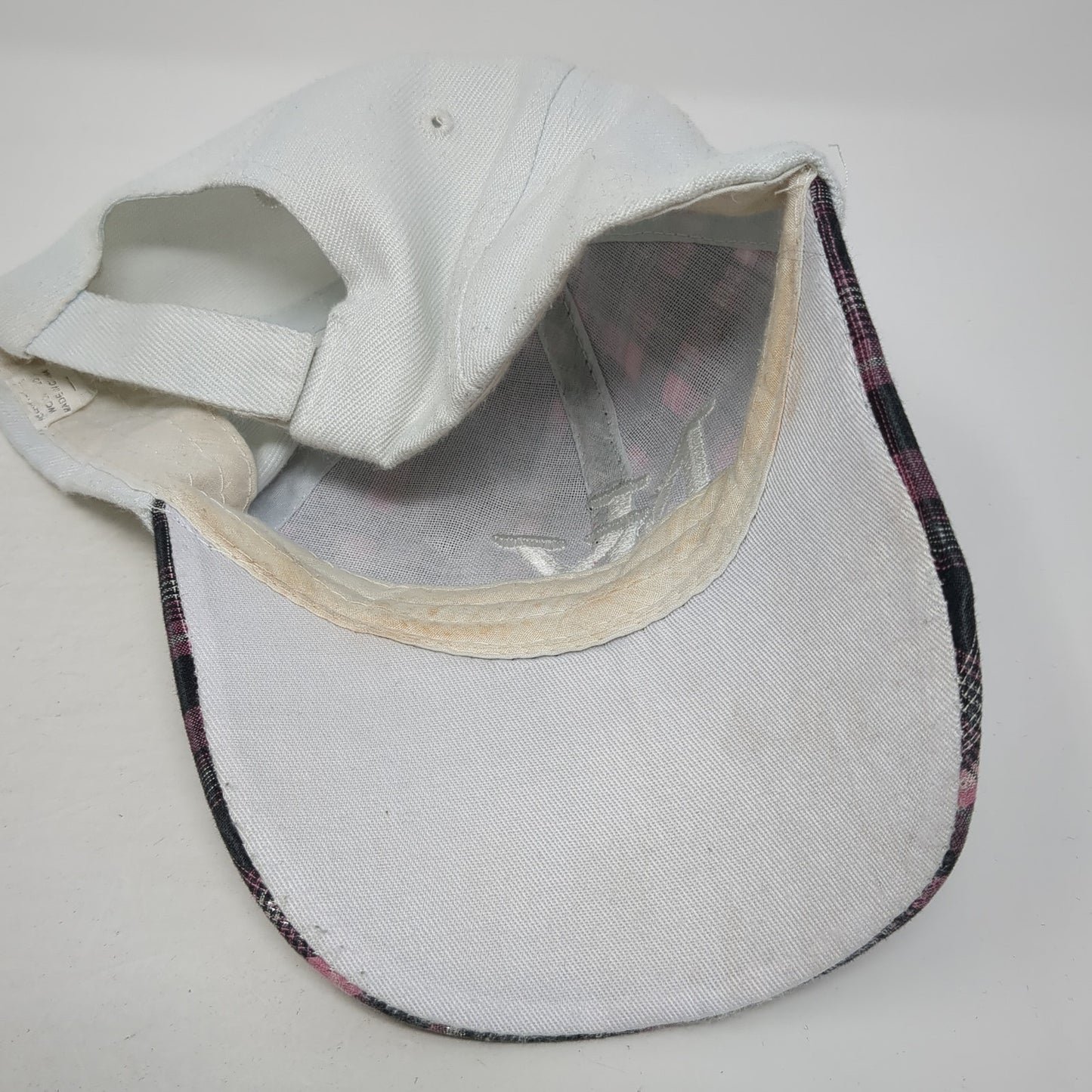 NY Strapback Hat Multicolor One Size Adjustable Embroidered Plaid