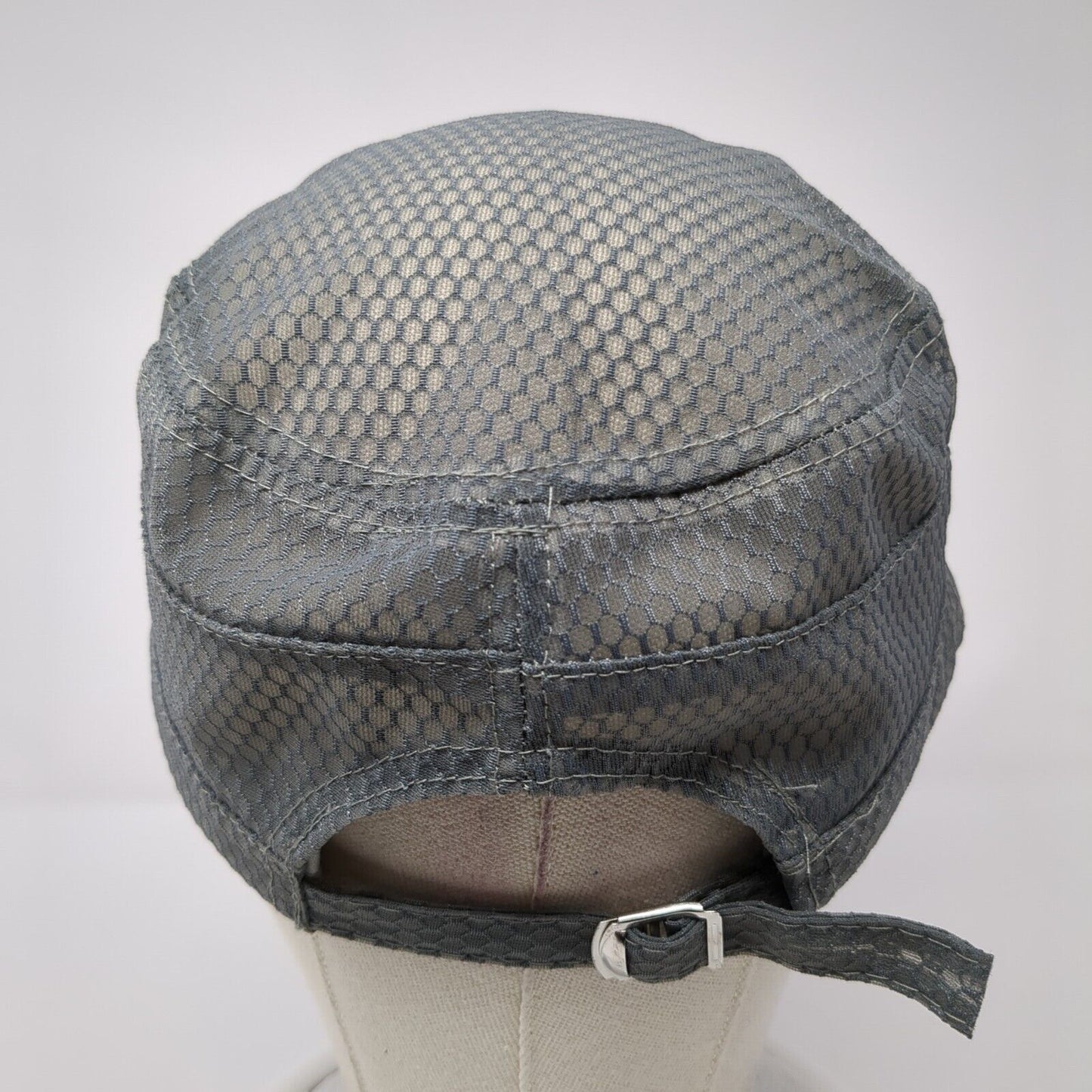 Unbranded Slideback Cadet Army Hat Gray One Size Adjustable Mesh Solid