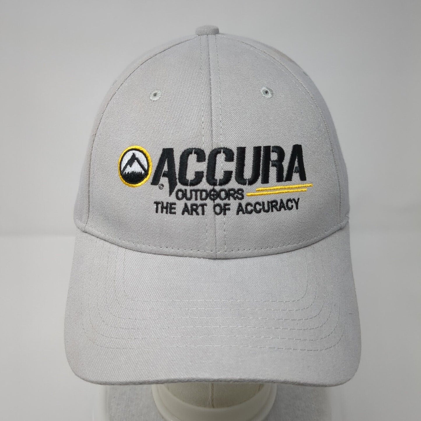 Accura Outdoors Strapback Hat Gray OSFA Embroidered Premium Bullets