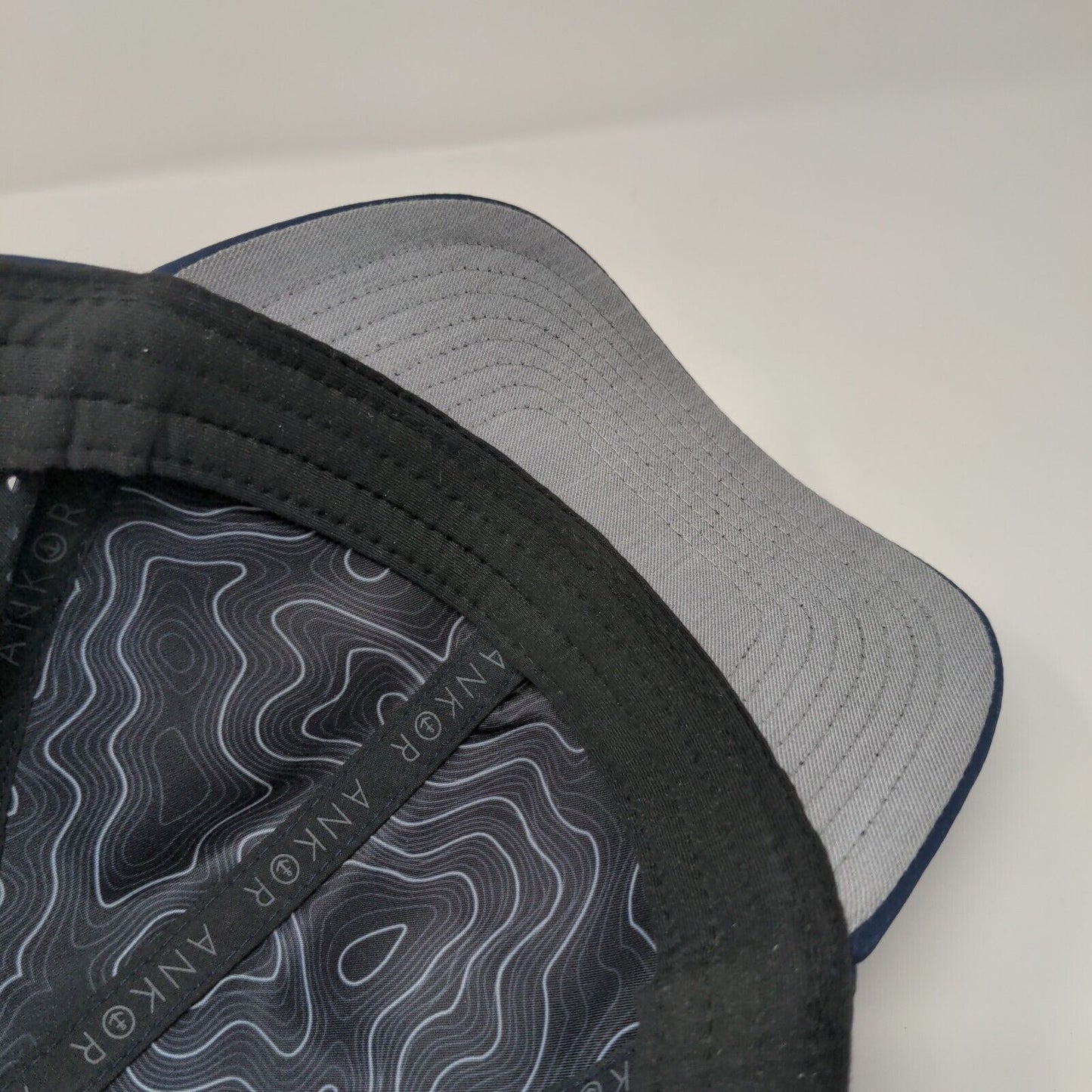 Ankor Snapback Hat Blue One Size Adjustable Breathable 6 Panel Blank