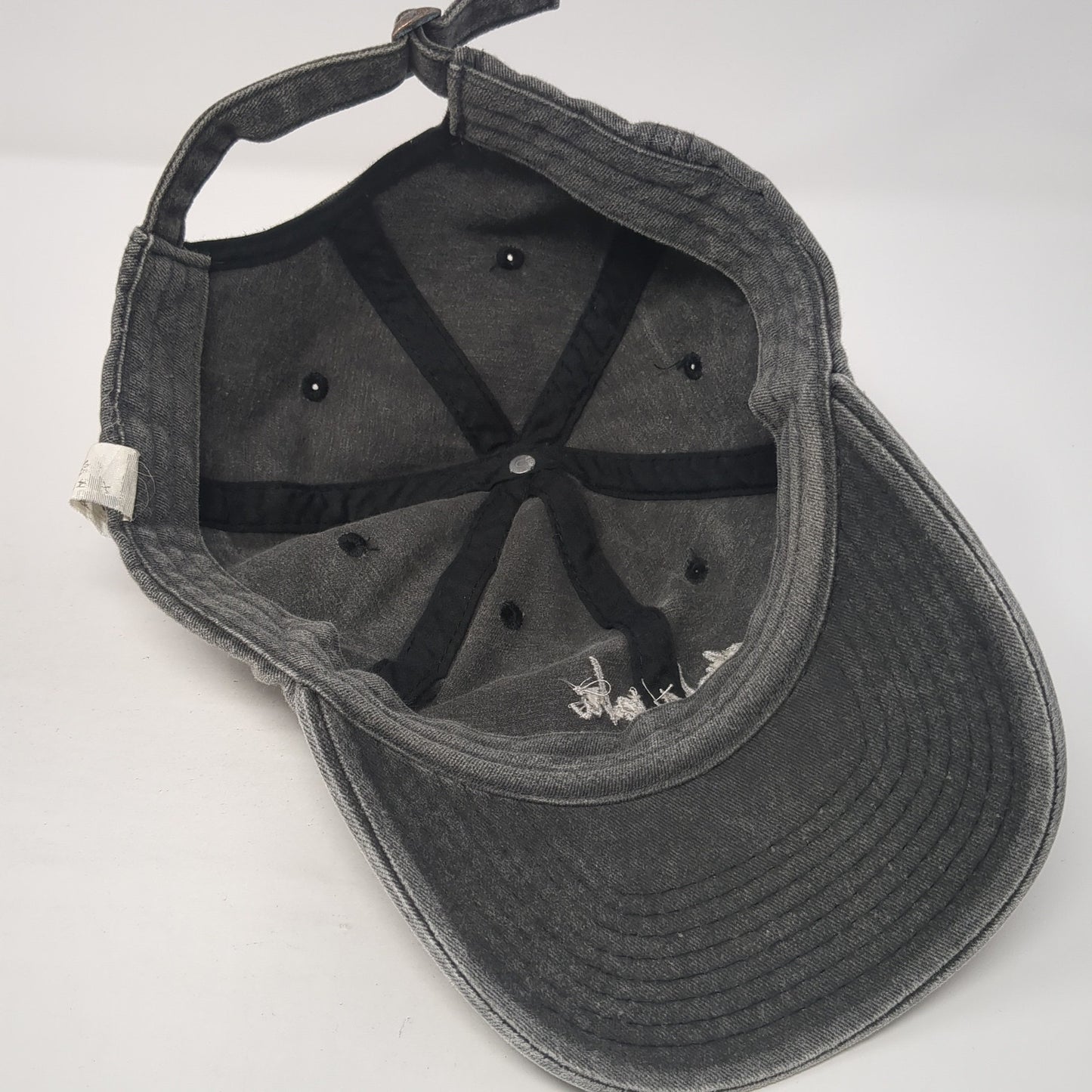 Alpha Phi Slideback Baseball Cap Gray One Size Adjustable Embroidered Dalix