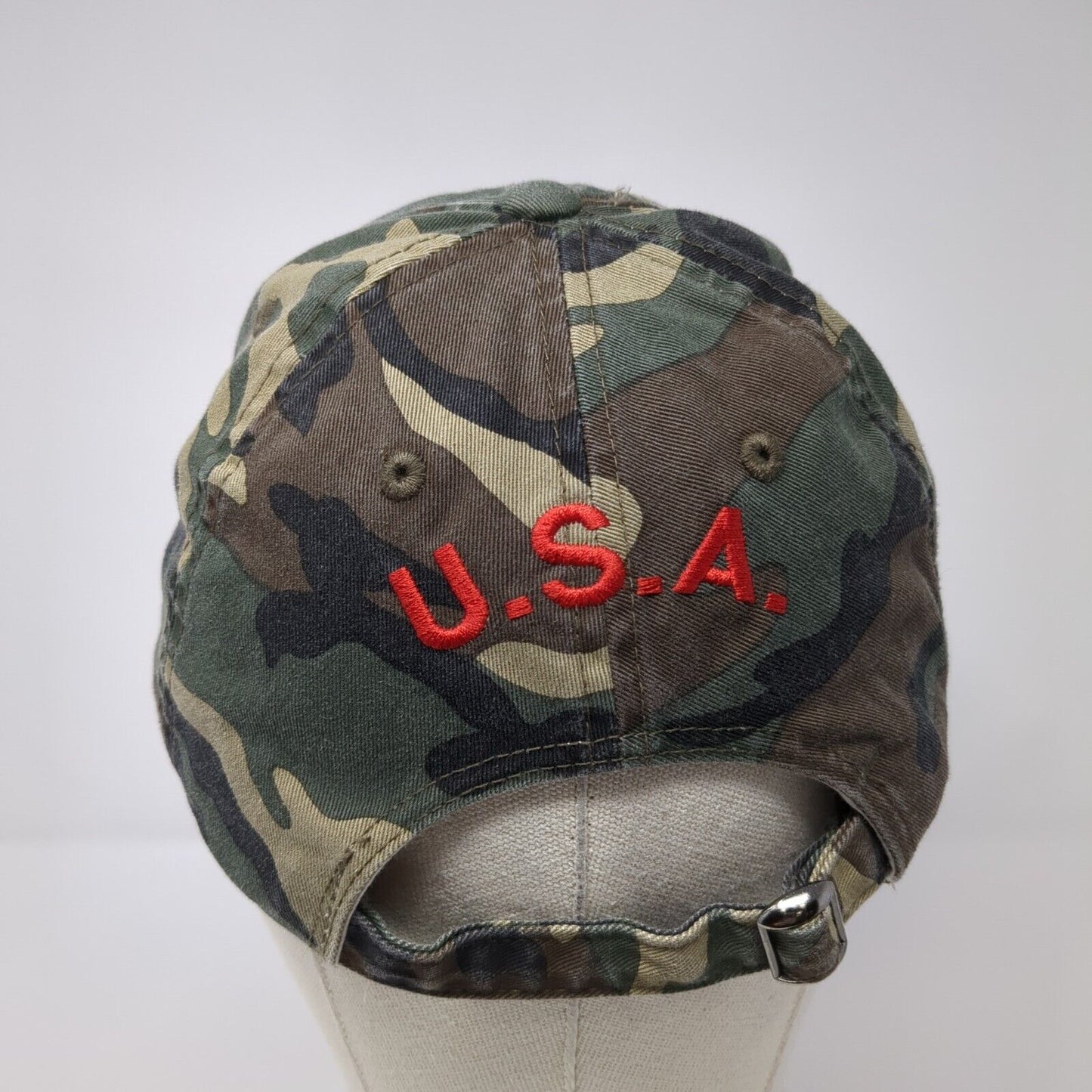 Redpath USA Slideback Hat Camouflage One Size Adjustable Distressed District