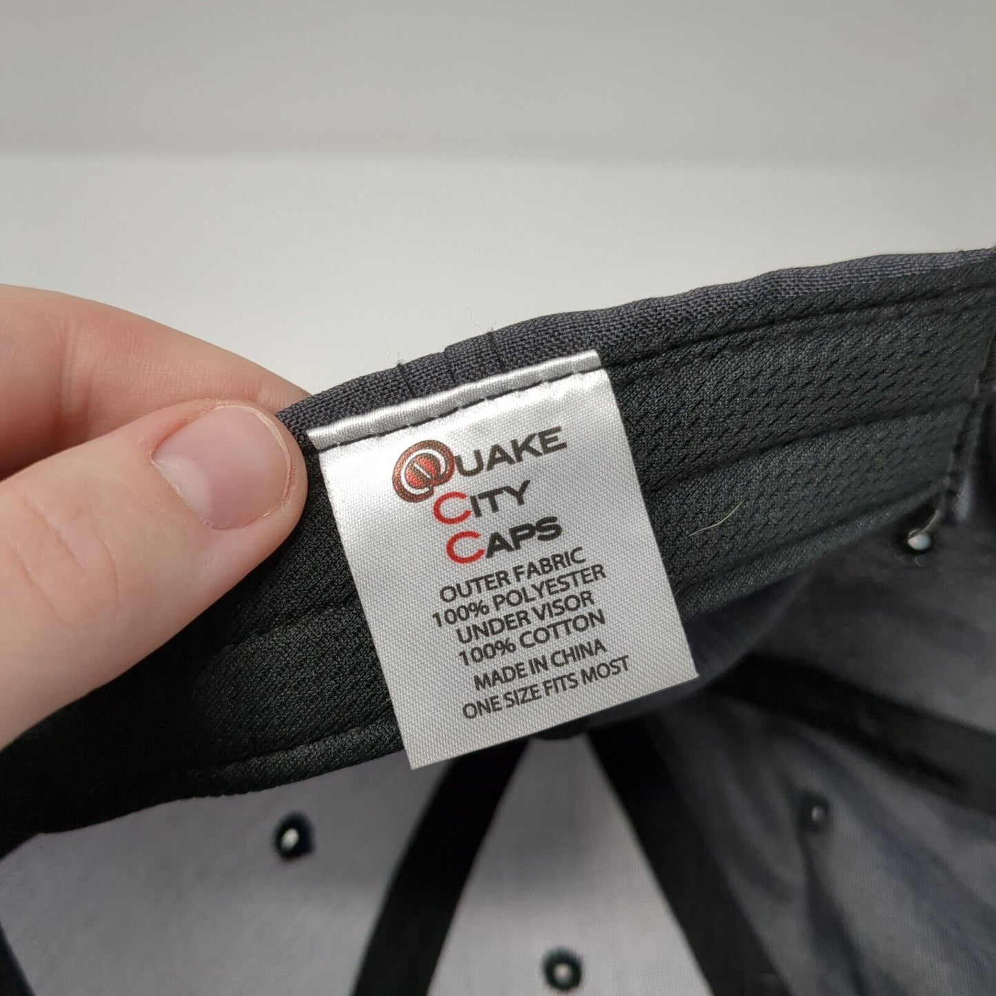 Salesforce Slideback Hat Gray OSFA Adjustable Embroidered Quake City Caps