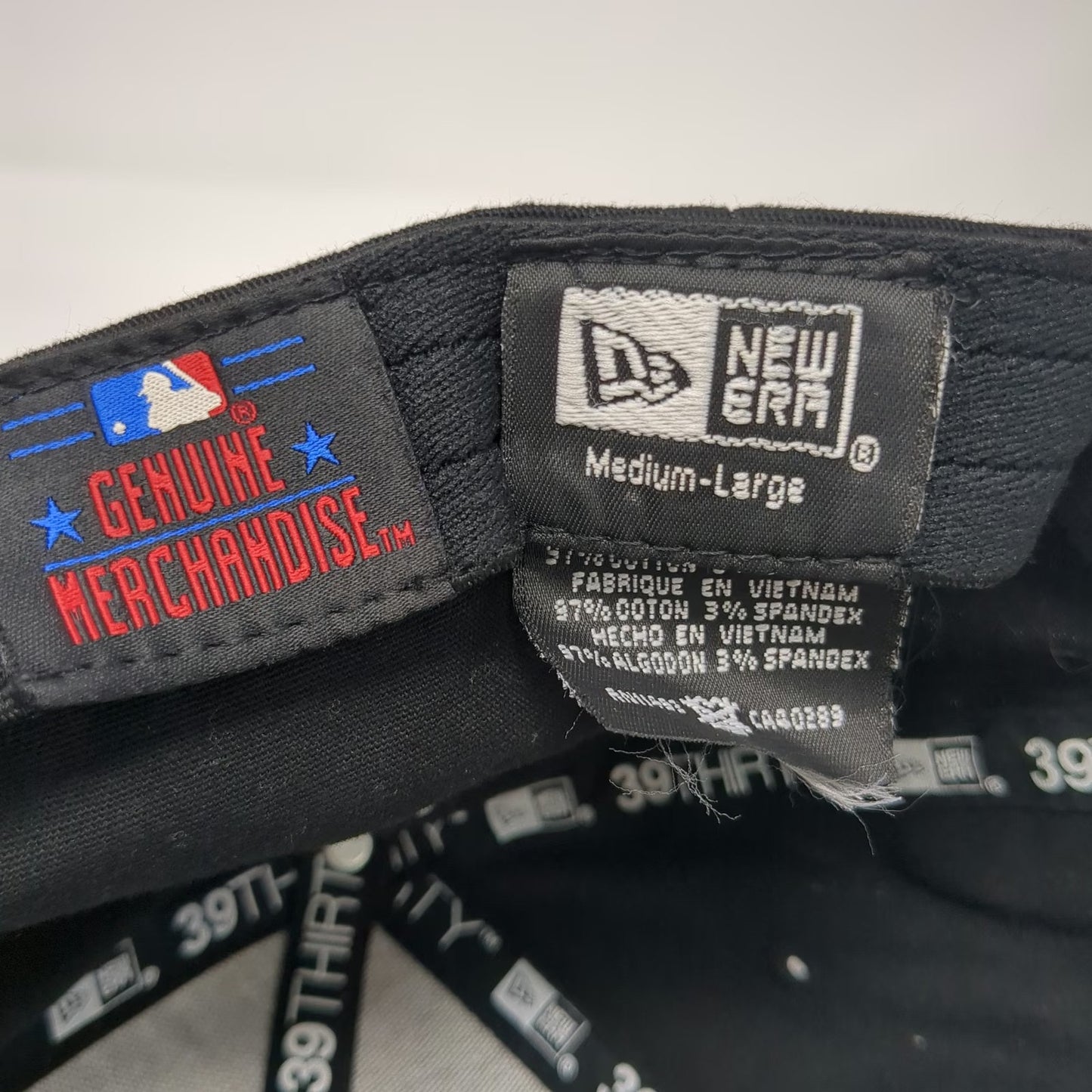 San Francisco Giants MLB New Era Baseball Cap Black L 39THIRTY Stretch Fit Hat