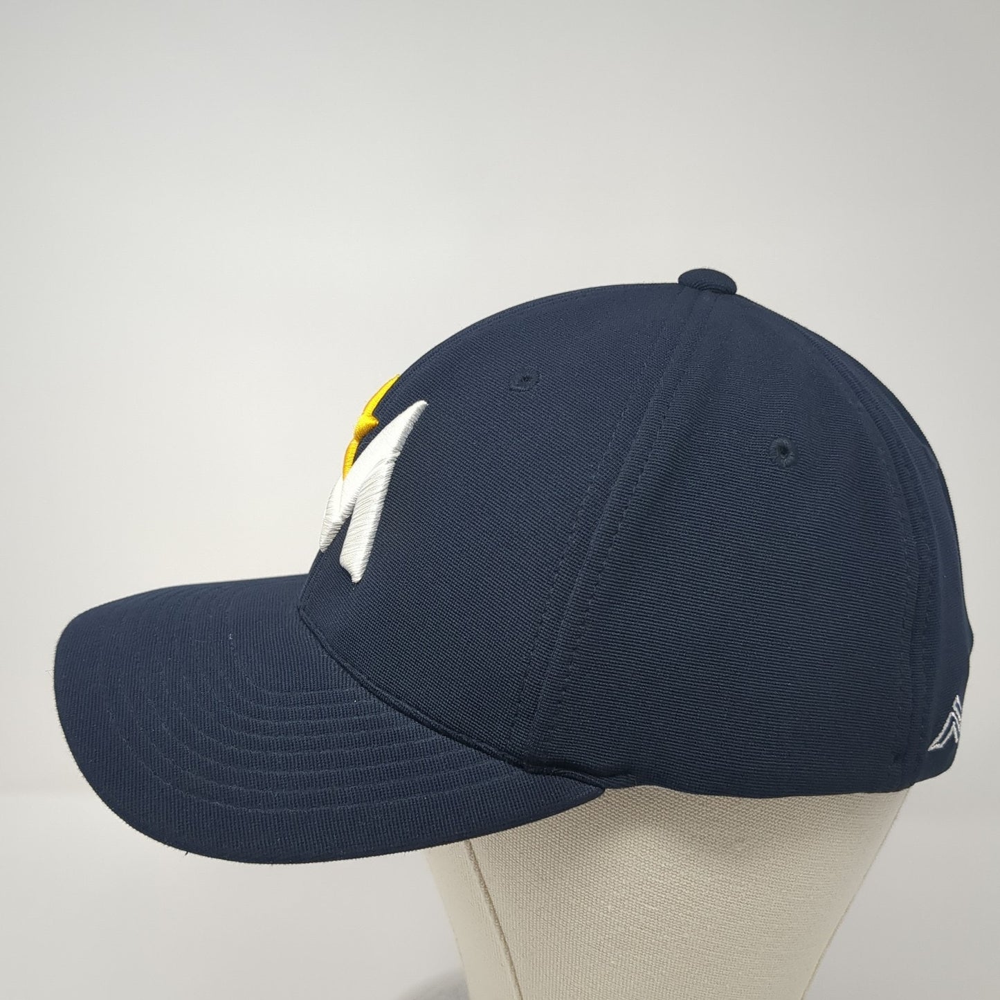 M Fitted Baseball Cap Blue Size 8 Lightweight Embroidered Pacific Headwear